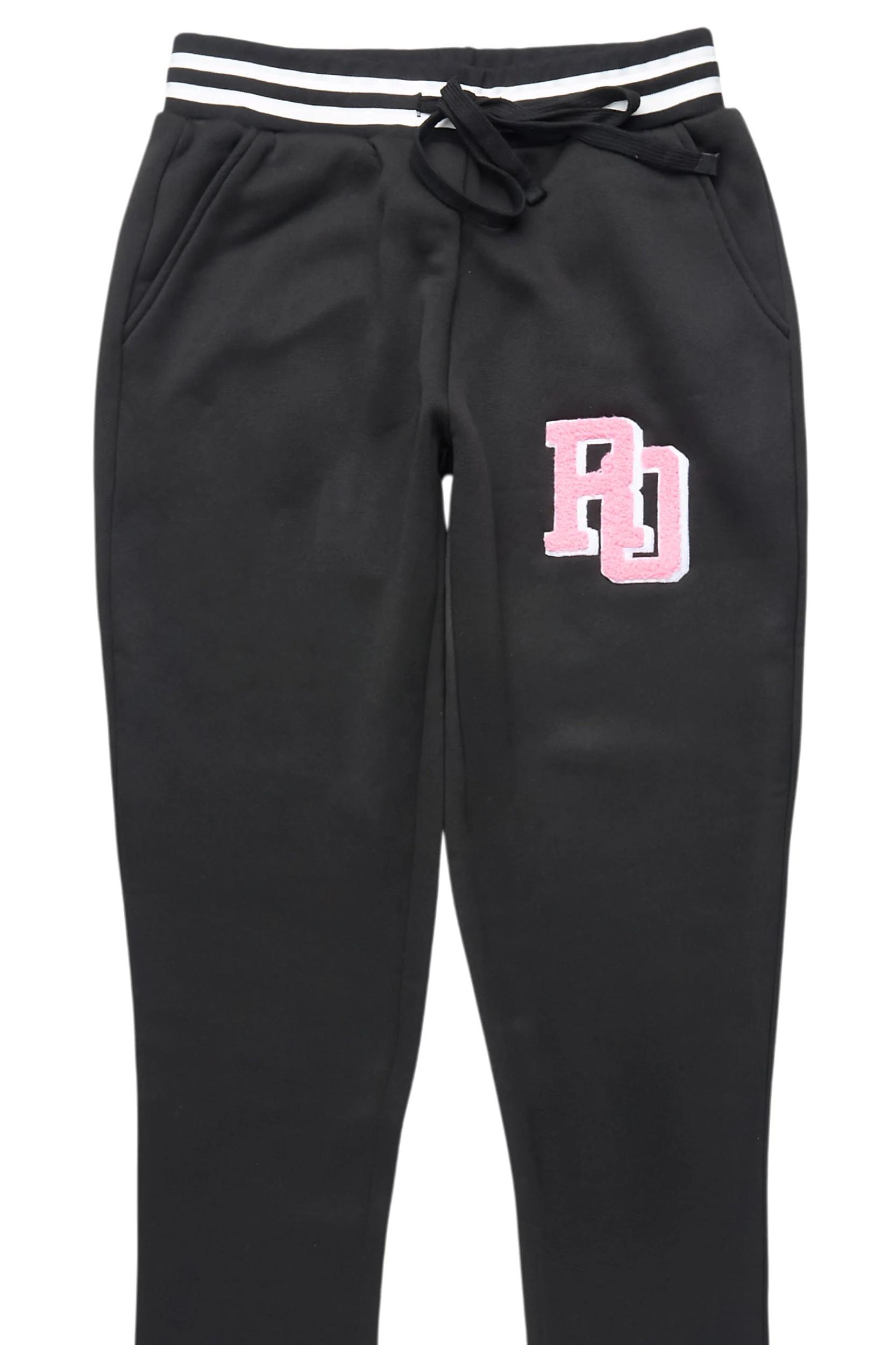 Esmeralda Black Super Stacked Track Pant Female Product Image