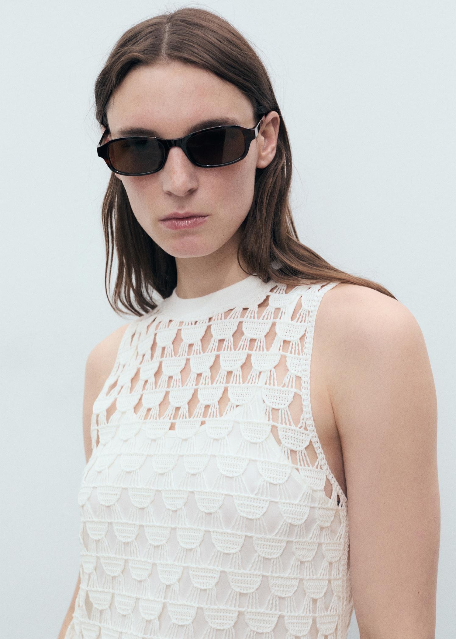 Crochet short dress - Women | MANGO USA Product Image