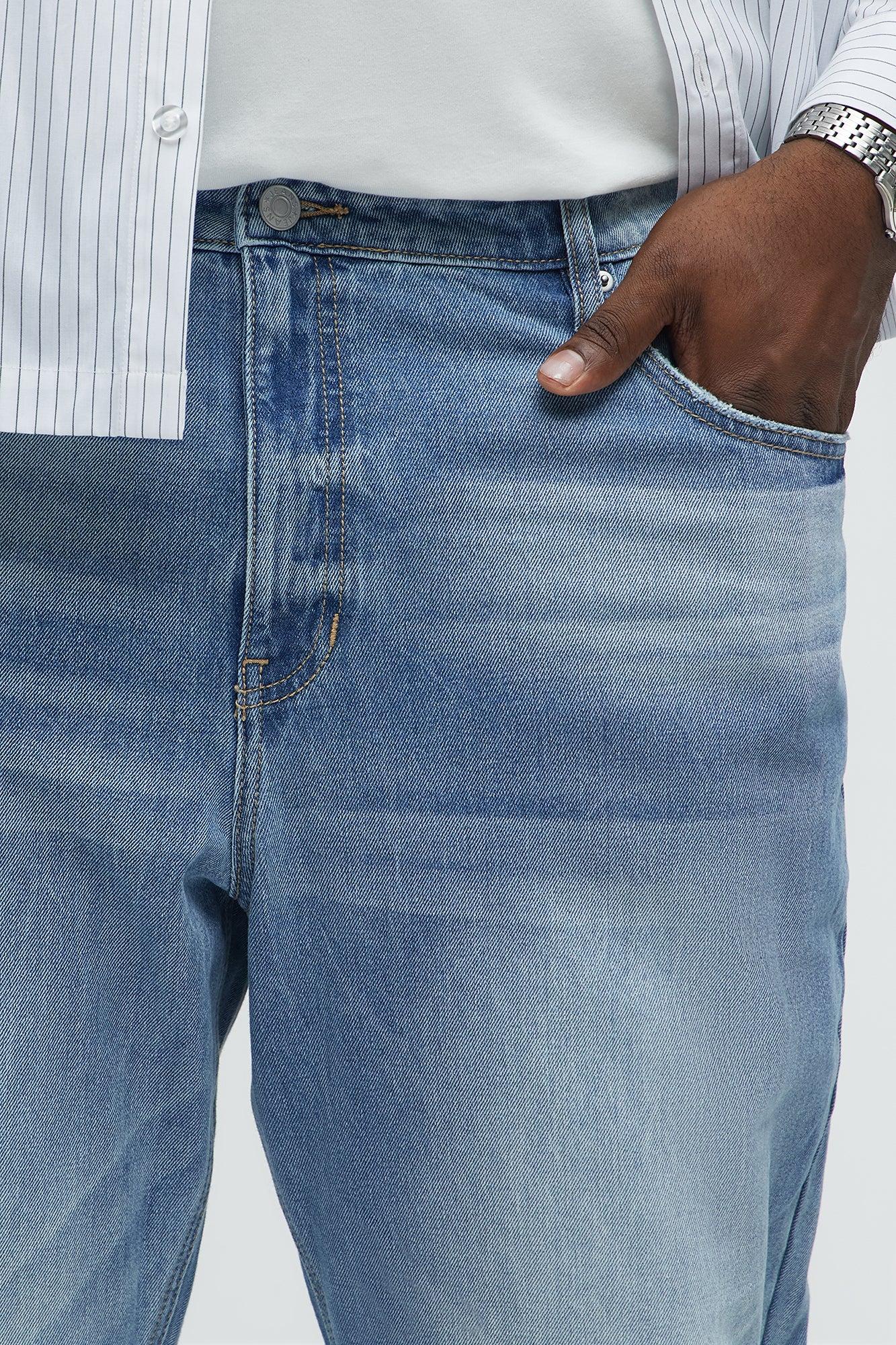 Stacked Slim Flare Make You Look Jeans - Medium Blue Wash Male Product Image