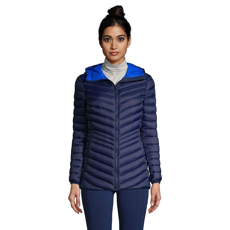 Women's Lands' End Hooded Down Wanderweight Ultralight Packable Jacket,  Product Image