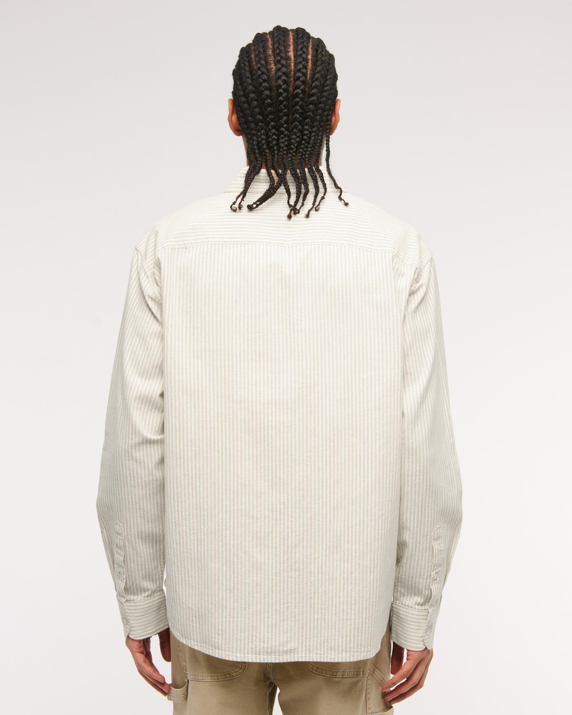 Summer Linen-Blend Button-Up Shirt Product Image