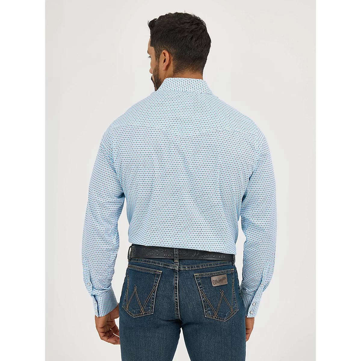 Men's 20X® Competition Advanced Comfort Long Sleeve Two Pocket Western Snap Shirt Fence Product Image