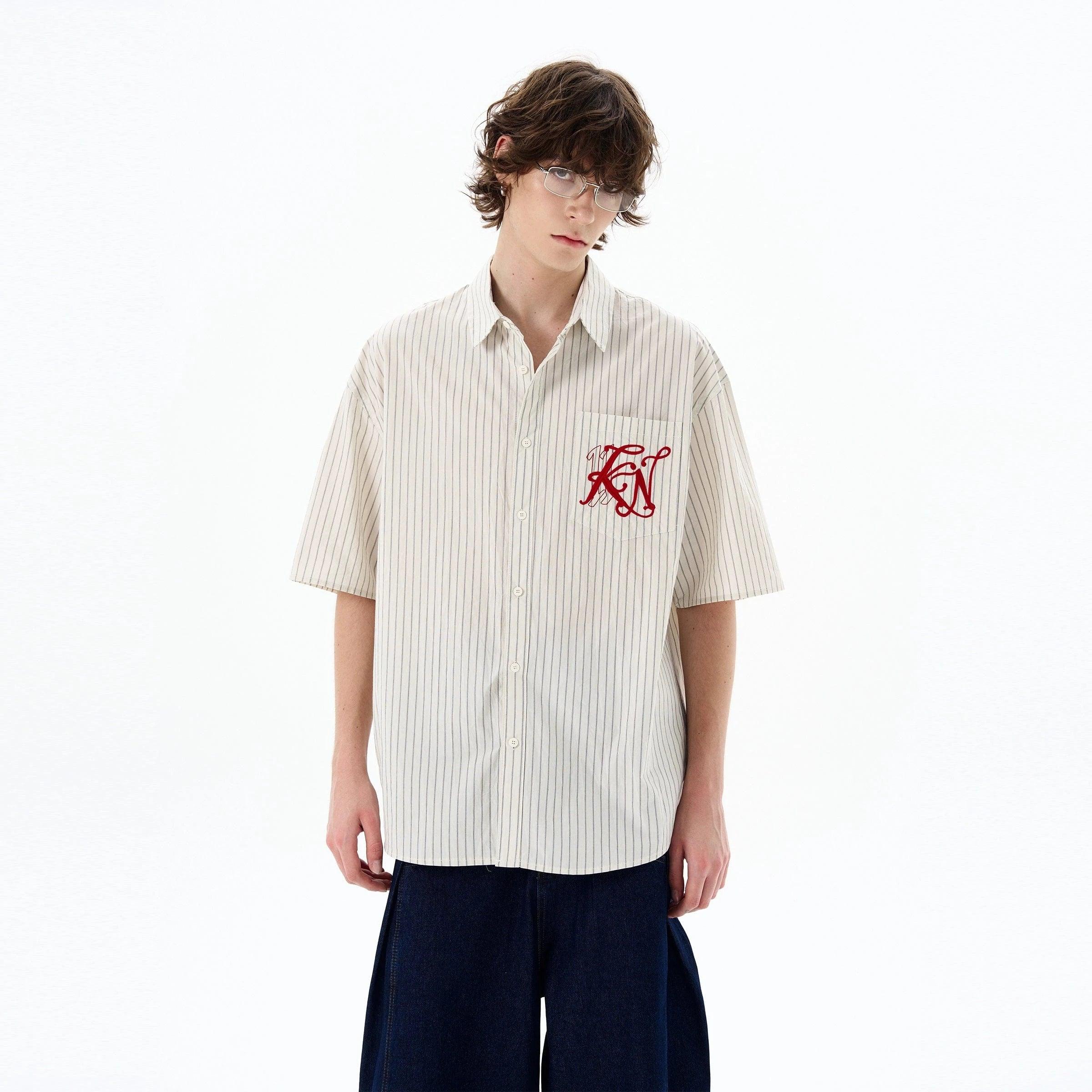 RT No. 18509 STRIPED BUTTON-UP SHORT SLEEVE Product Image