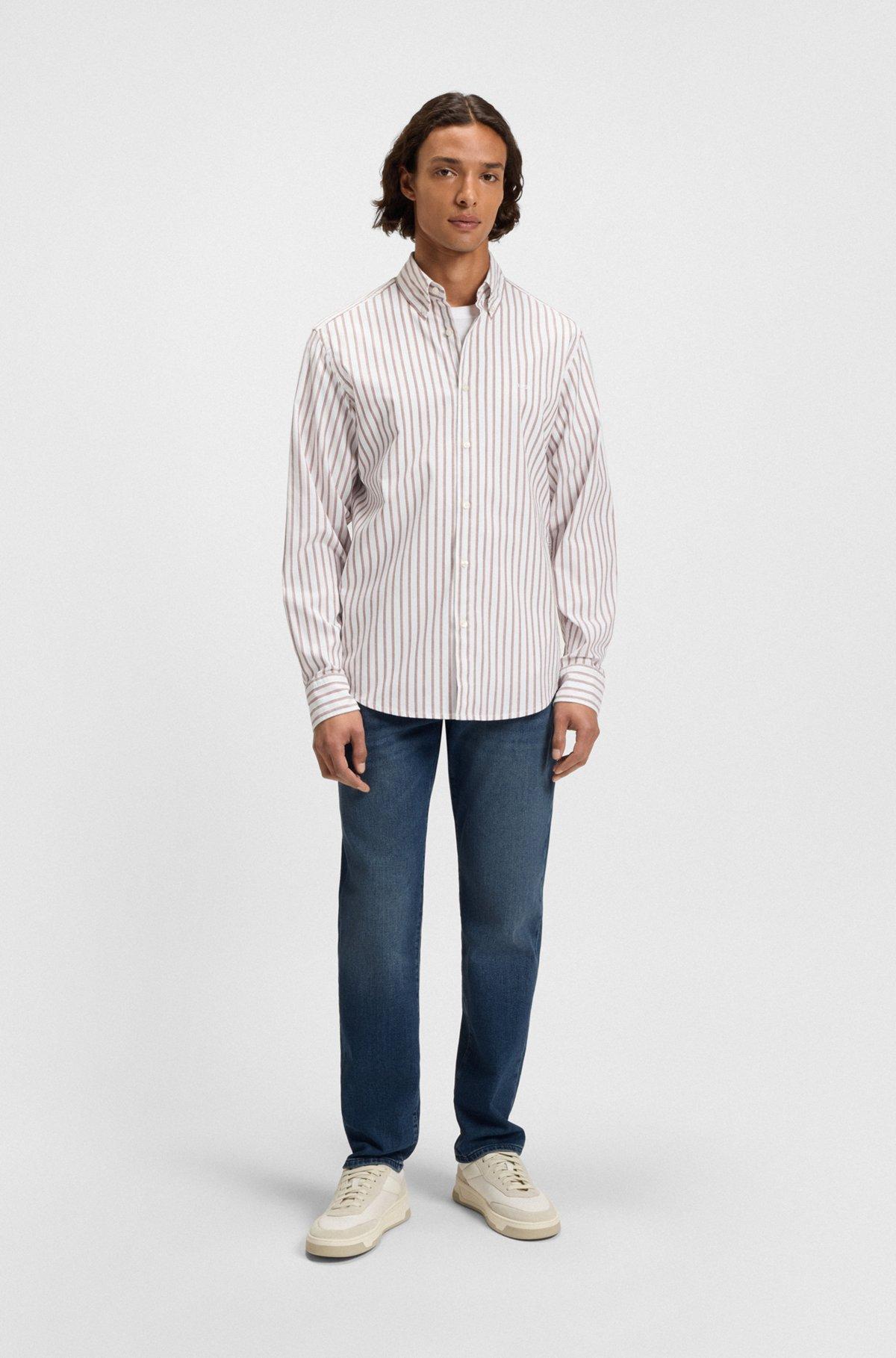 Maine Pure-blue regular-fit jeans in comfort-stretch denim Product Image