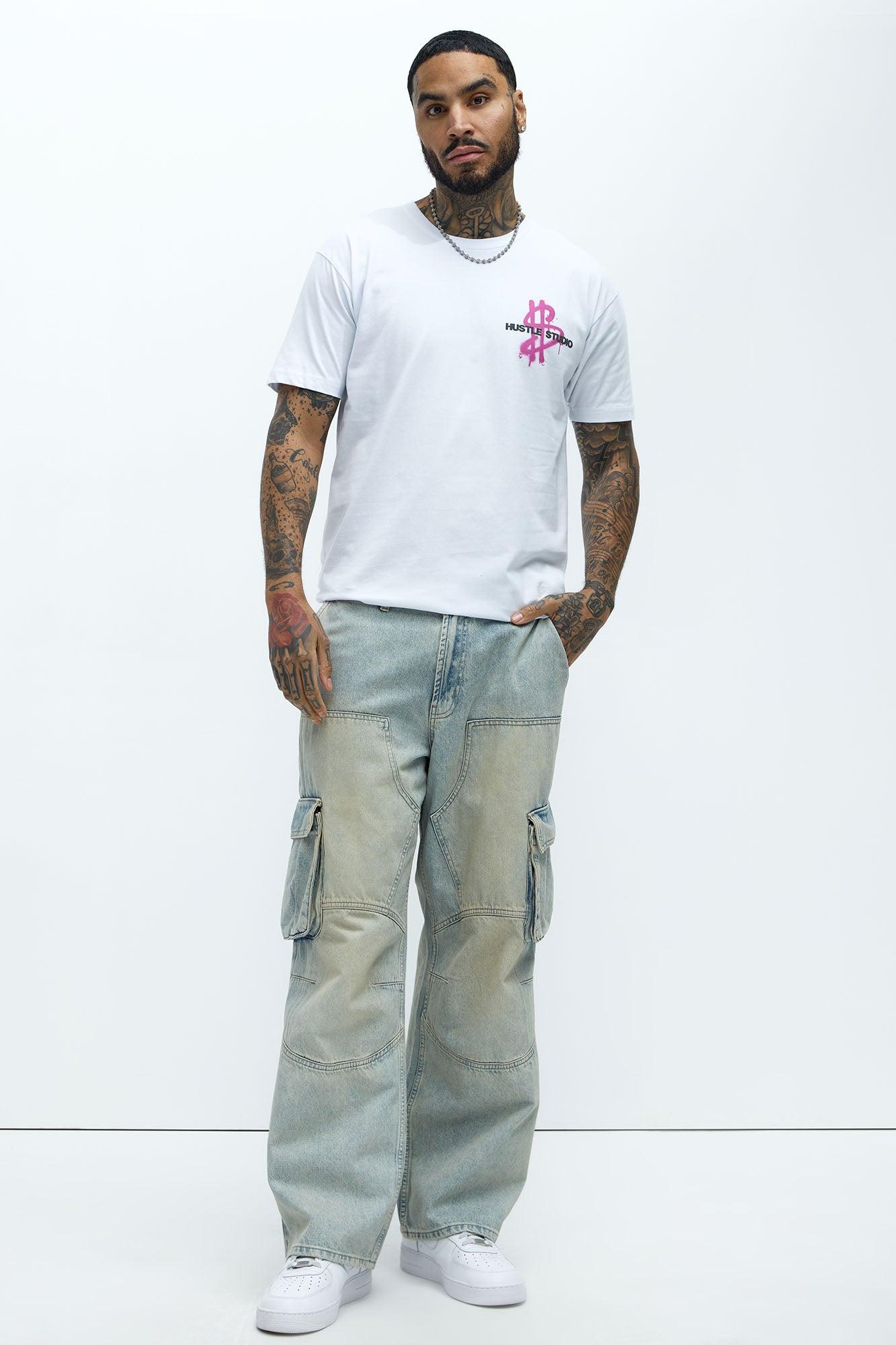 Hustle Studio Worldwide Short Sleeve Tee - White Product Image