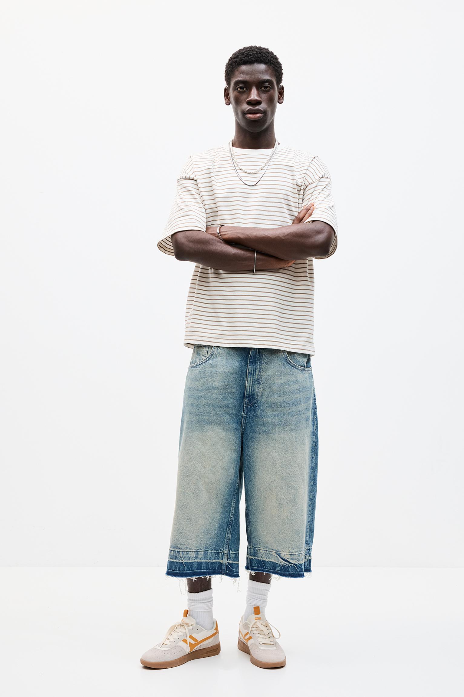 Striped boxy-fit T-shirt Product Image