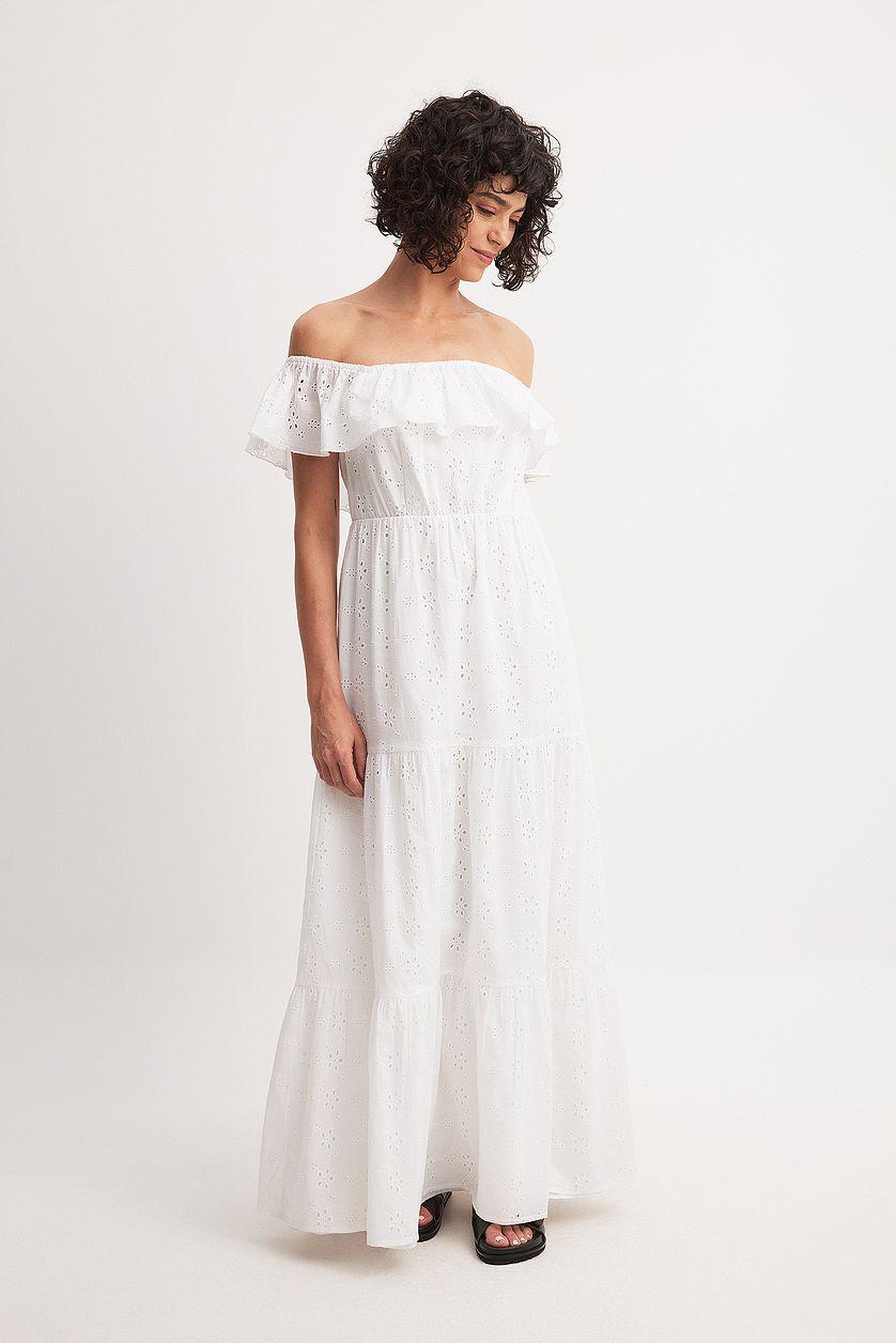 Anglaise Off Shoulder Maxi Dress Product Image