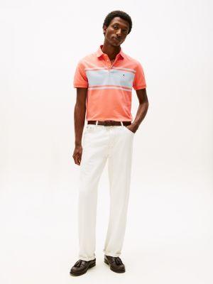 Slim Fit Block Stripe Polo Product Image