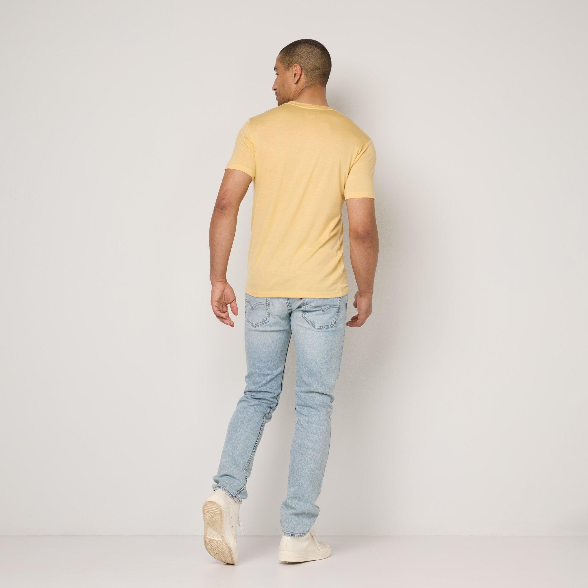 Merino Wool Standard V-Neck T-Shirt | Sunshine Product Image