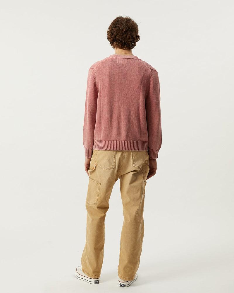 Acid Wash Cardigan - Red Product Image