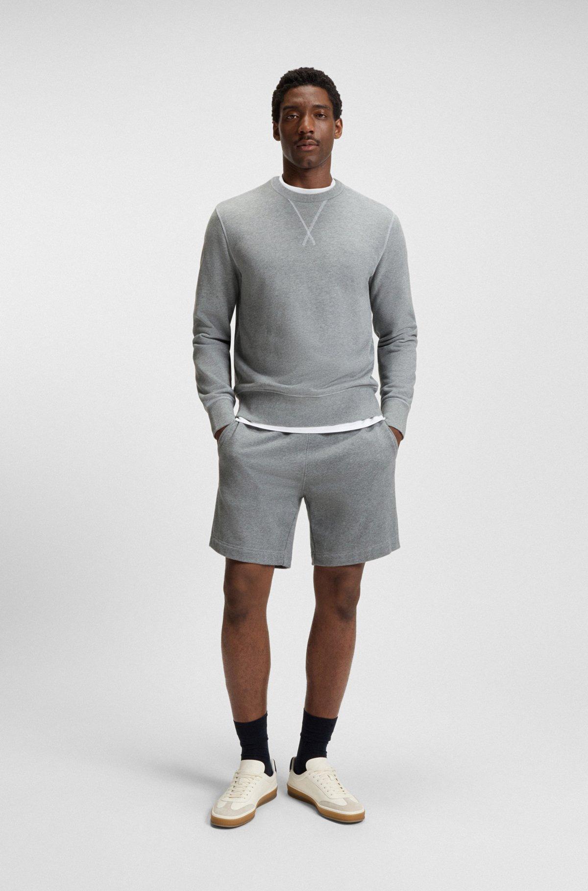BOSS - BECKHAM x BOSS oversized-fit shorts in cotton terry - Black Product Image