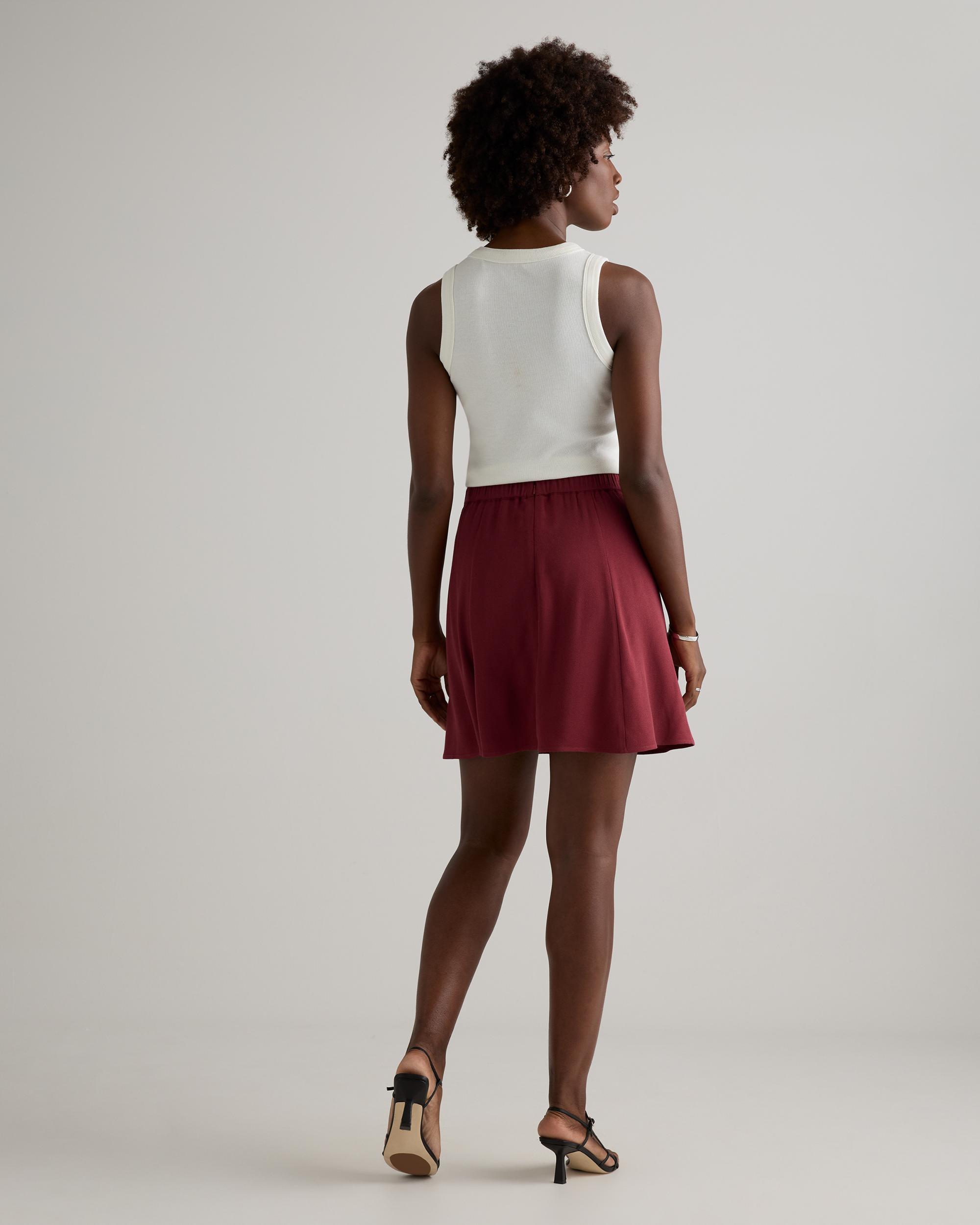 Quince | Women's Lightweight Crepe A-Line Mini Skirt Viscose Product Image