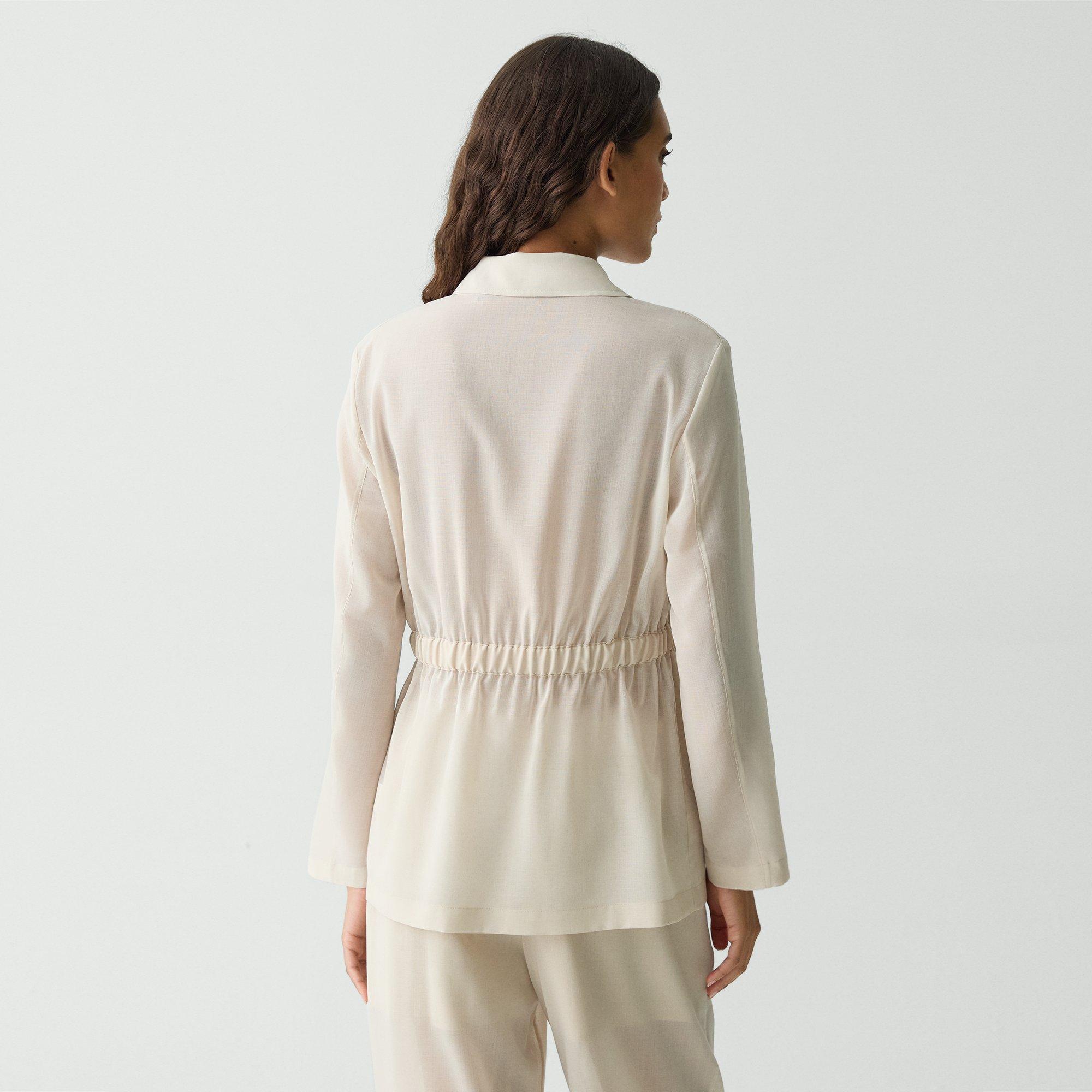 Sheer Wool Cinch Waist Jacket | Theory Product Image