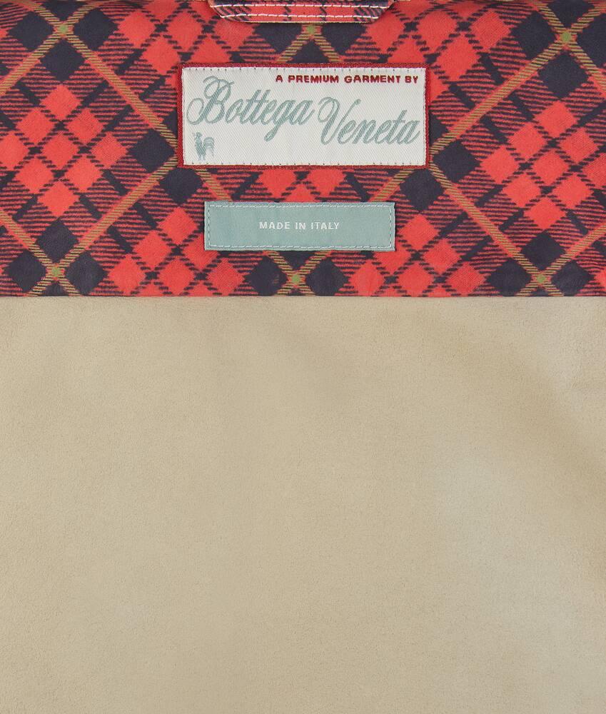 Women's Printed Leather Shirt in Red/black Product Image