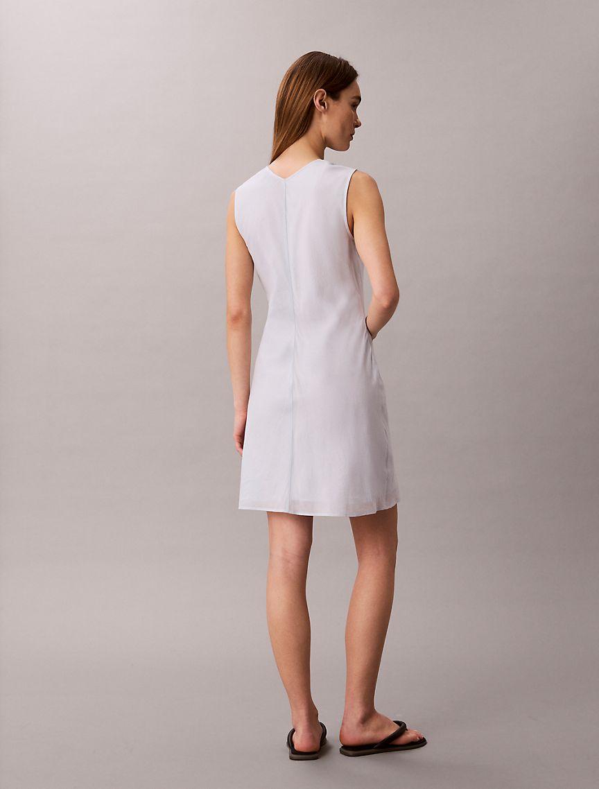 Cotton Blend V-Neck Mini Dress Product Image