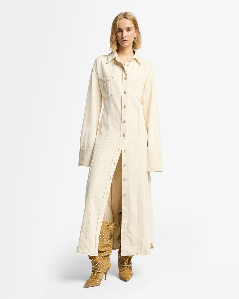 Denim Maxi Shirtdress Product Image