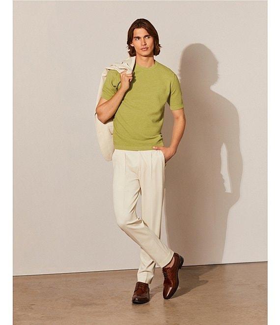 Murano Lucas Fit Pleated Knit Textured Suit Separate Dress Pants Product Image