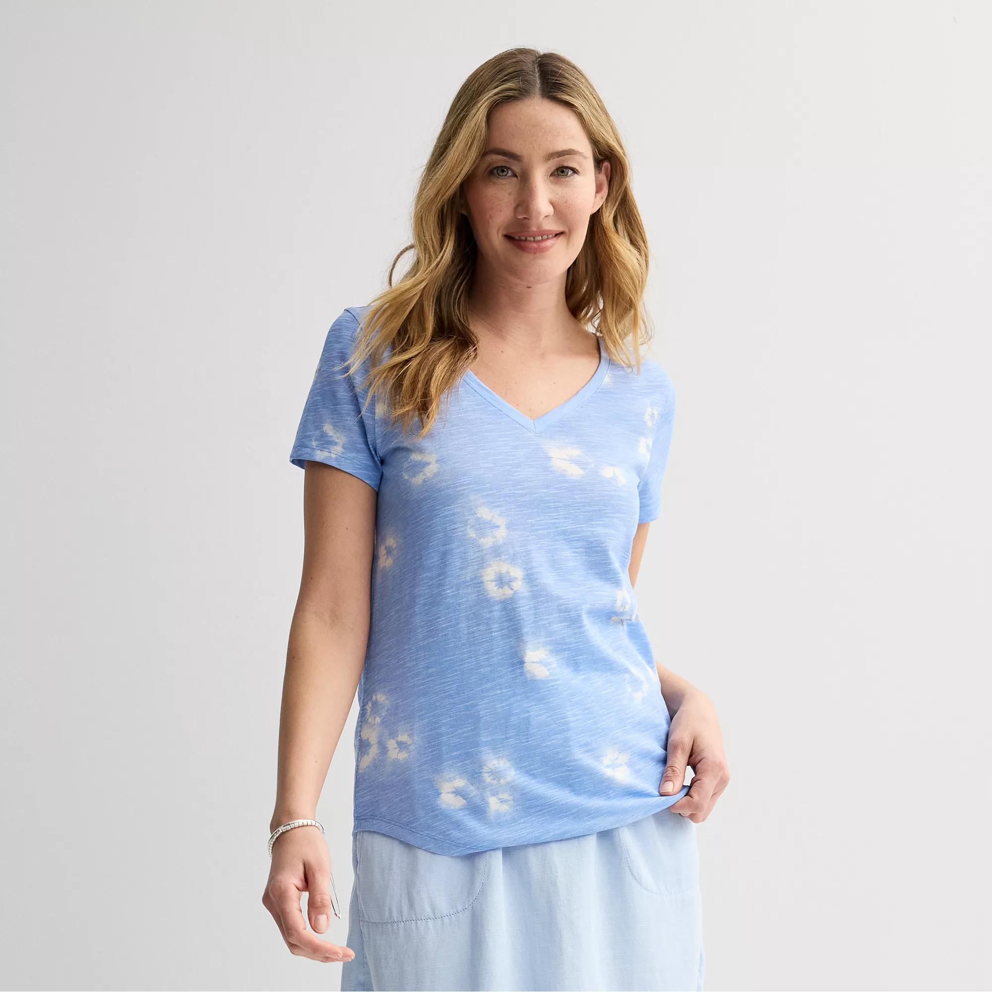 Women's Sonoma Goods For Life® Everyday Short Sleeve V-Neck Tee,  Product Image