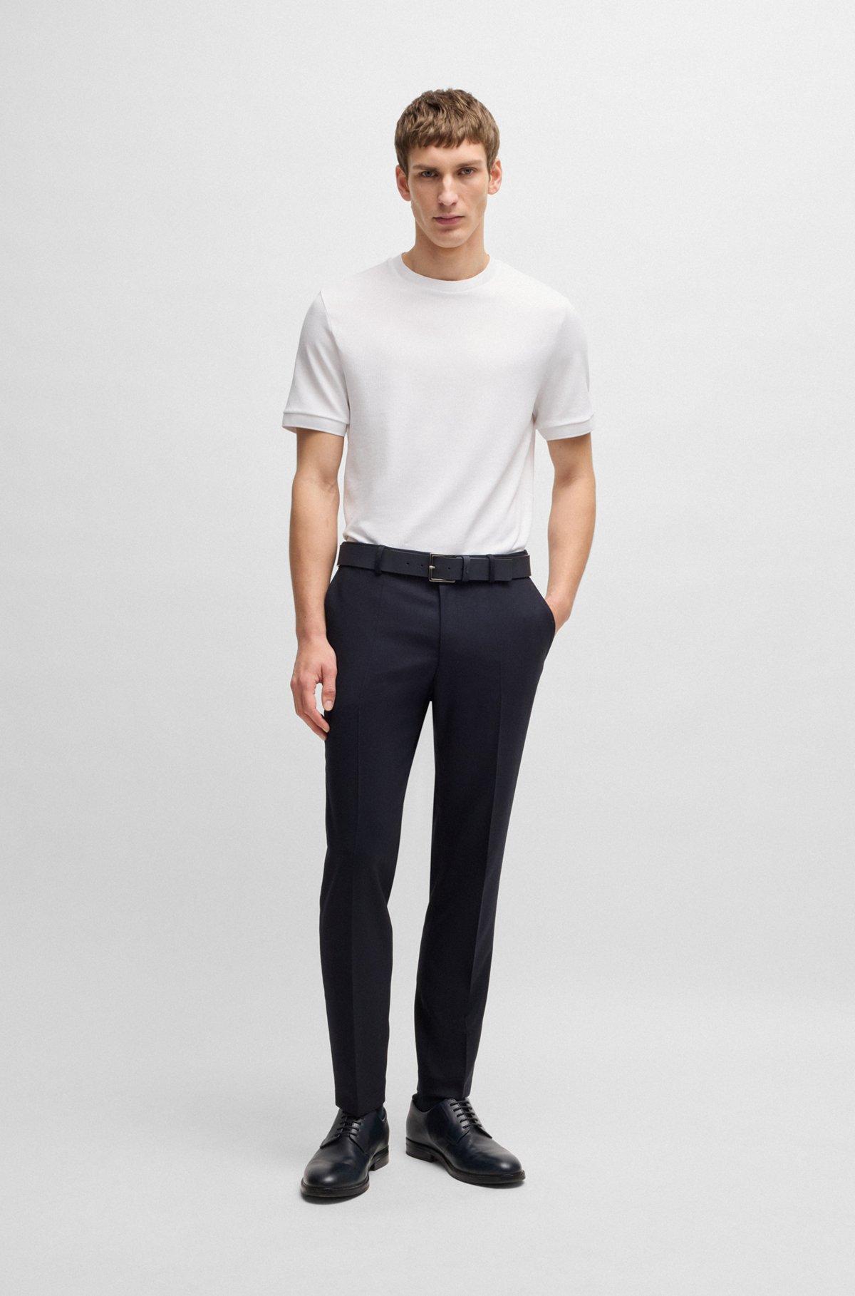 Regular-fit T-shirt in seersucker fabric Product Image