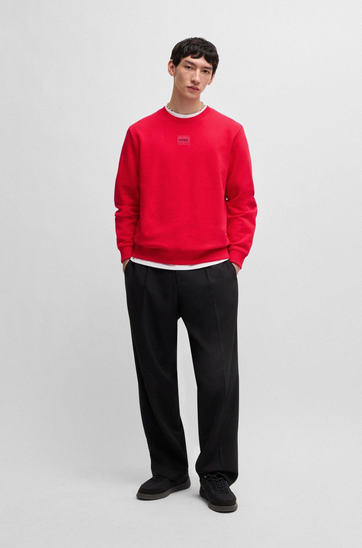 Logo-label sweatshirt in cotton terry Product Image