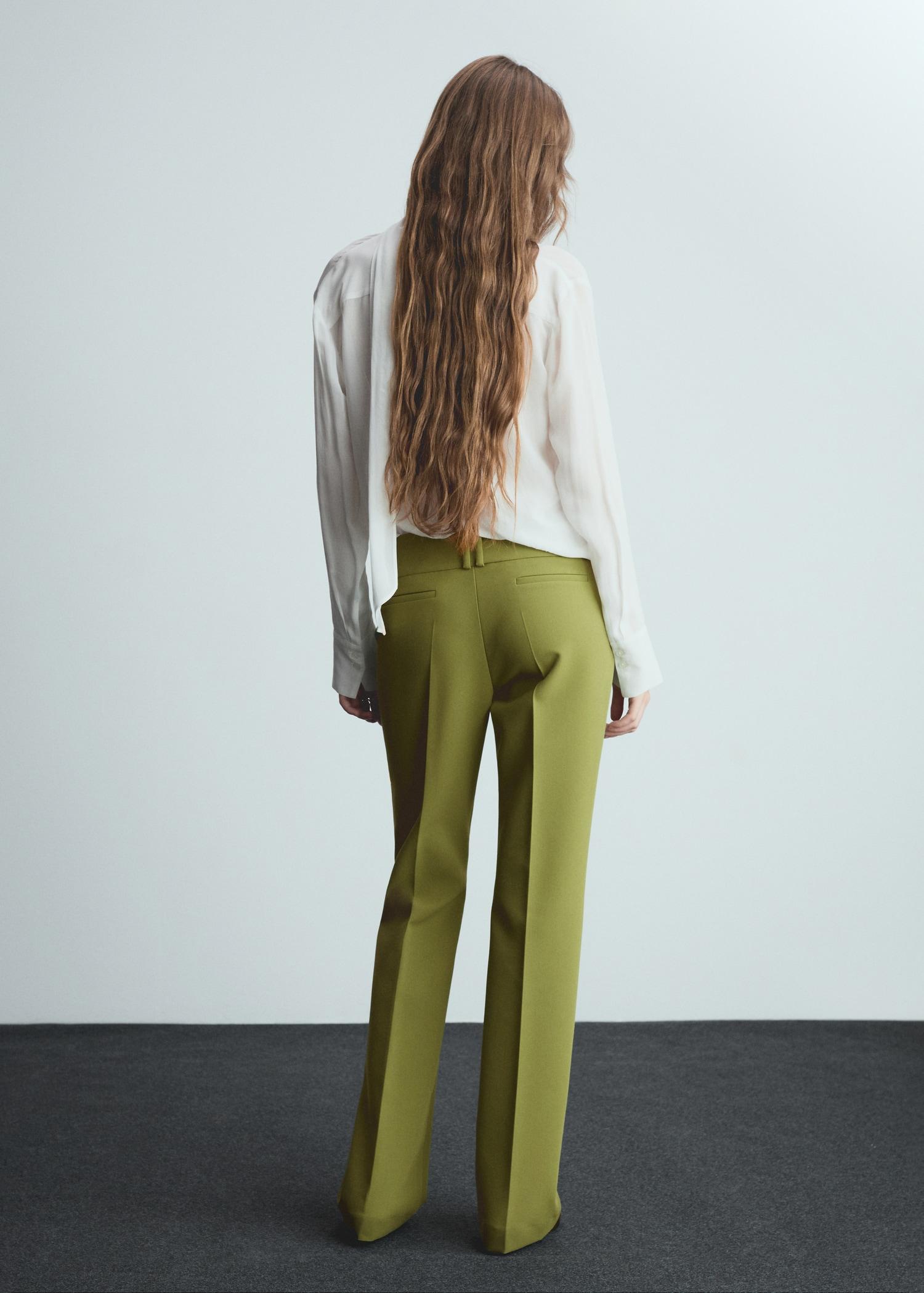 Low-rise flared pants - Women | MANGO USA Product Image