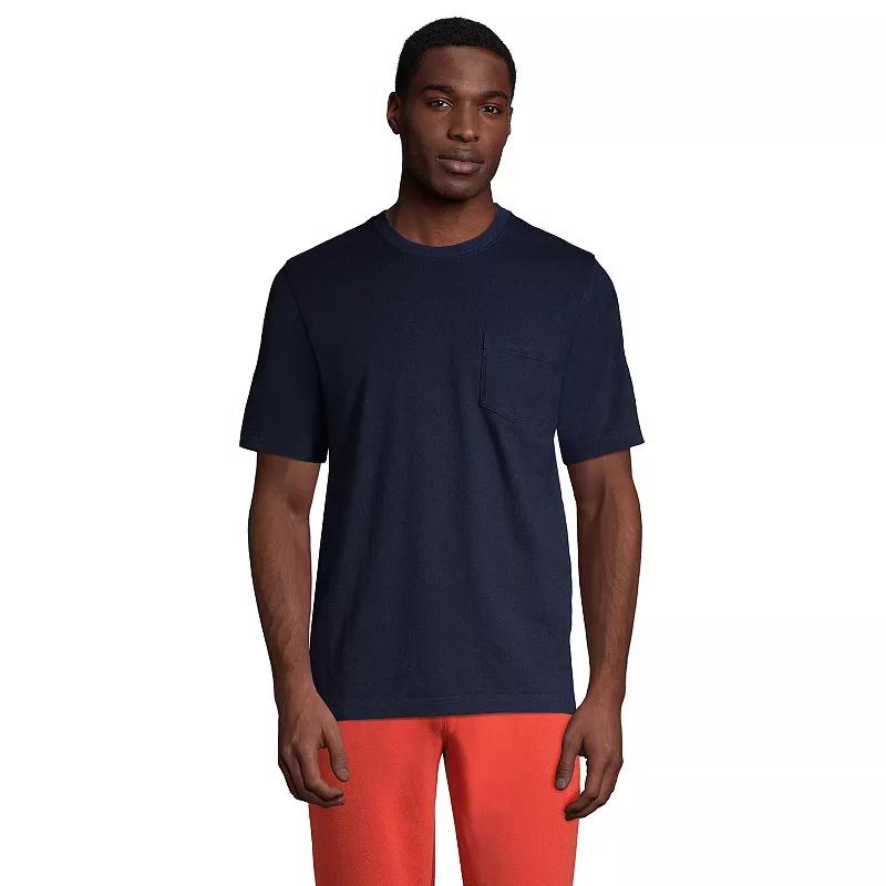Big & Tall Lands End Super-T Classic-Fit Pocket Tee, Mens Product Image
