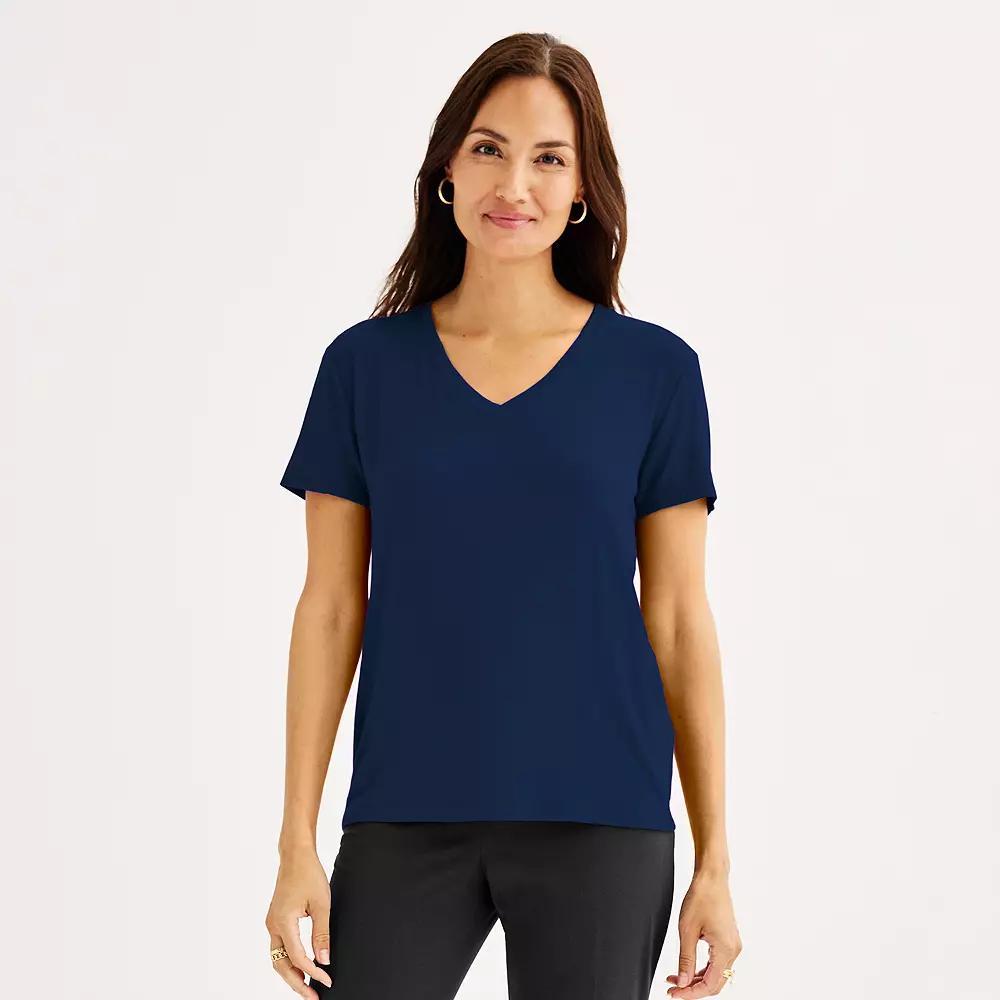 Women's Nine West Essential V-Neck T-Shirt,  Product Image