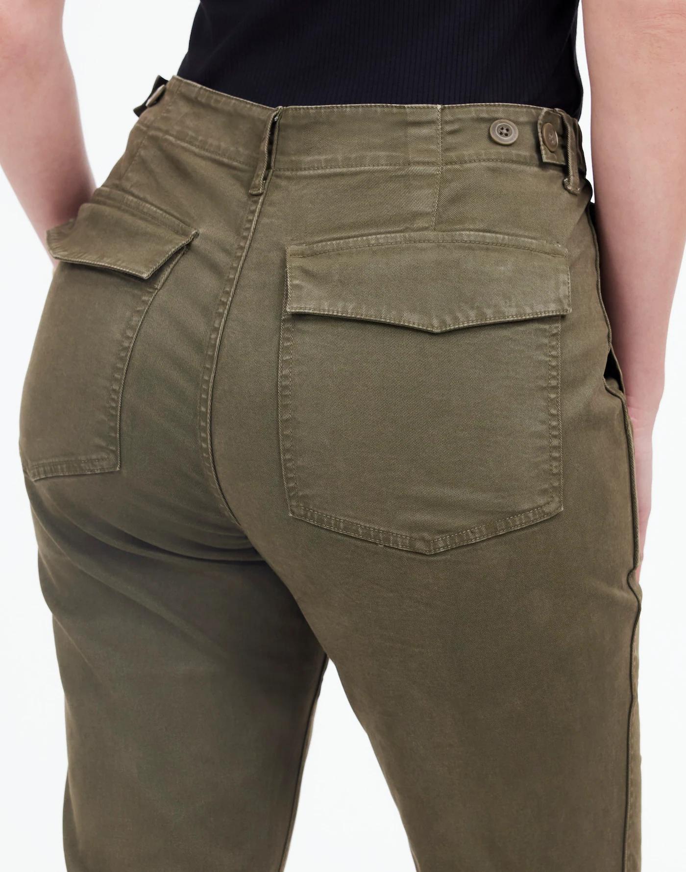 The Curvy Slim Straight Trouser Pant in Garment Dye Product Image