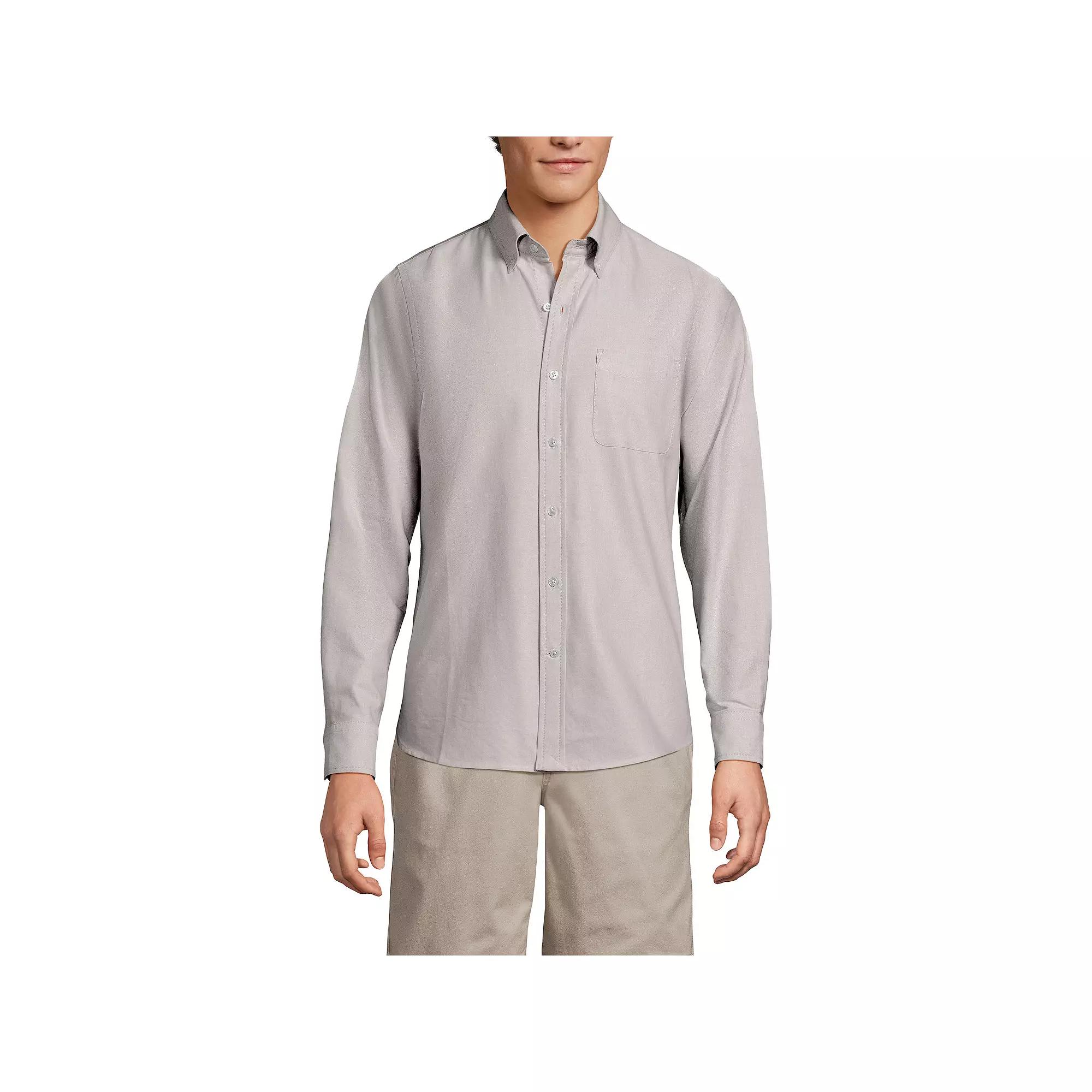 Men's Lands' End Button-Down Sail Rigger Oxford Button-Down Shirt,  Product Image