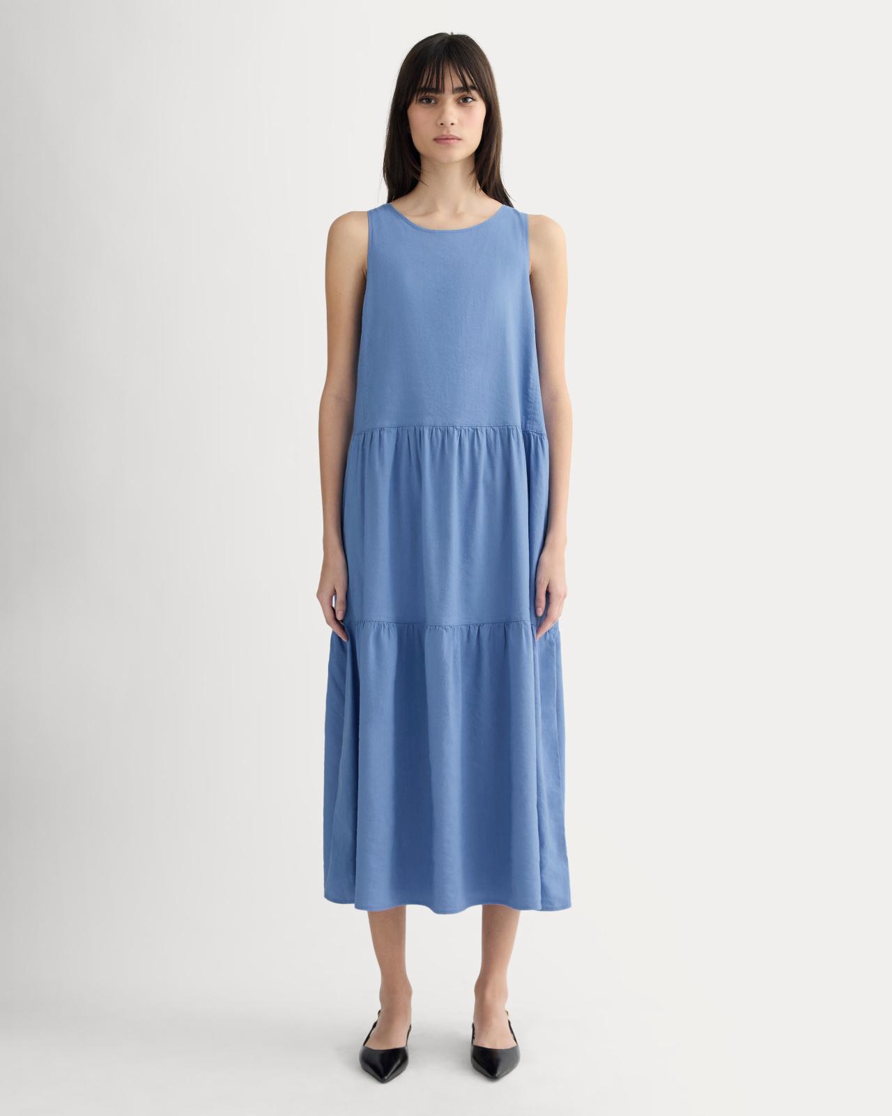 Womens Tiered Dress in Stretch Linen by Everlane Product Image