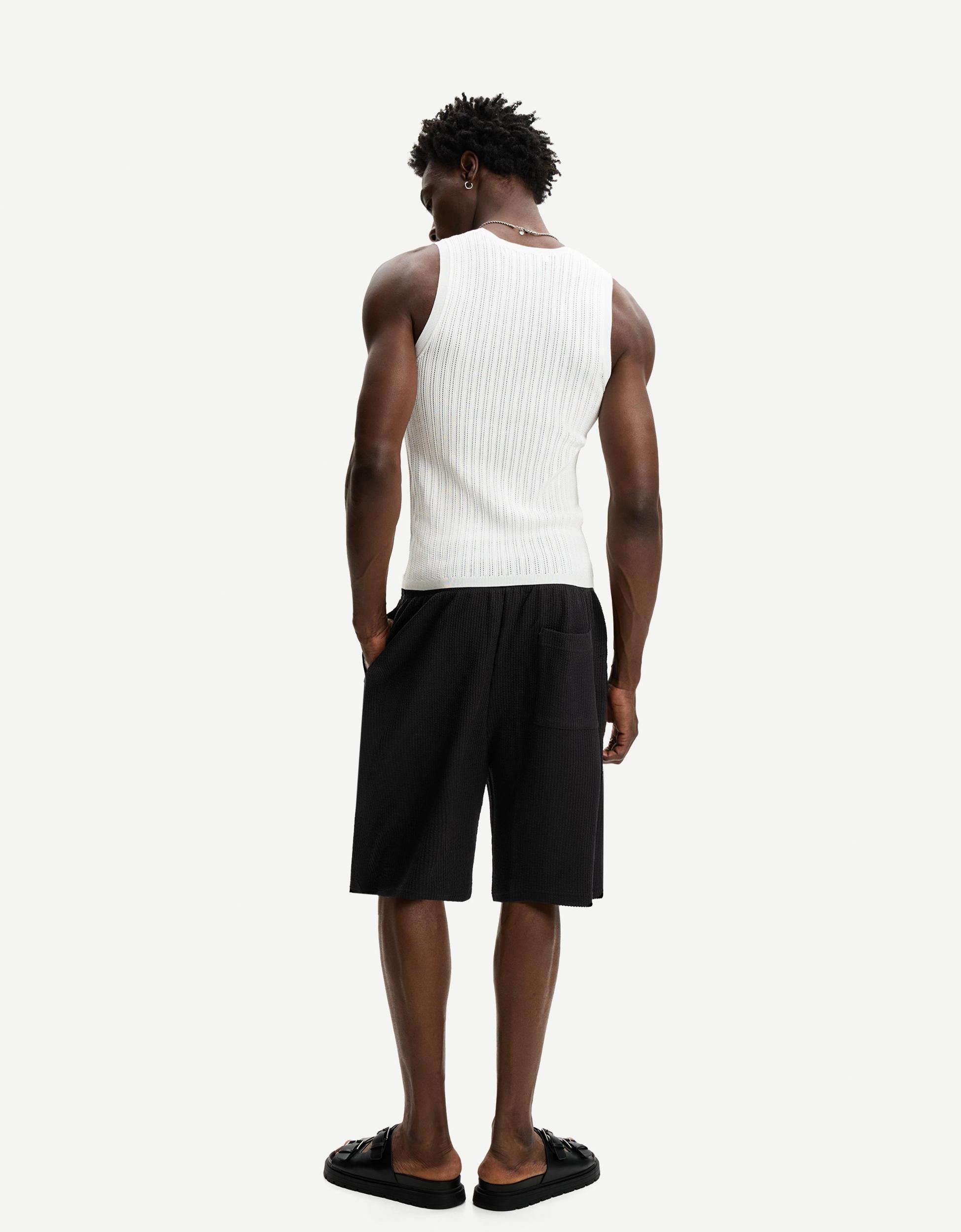 Textured Bermuda shorts Product Image