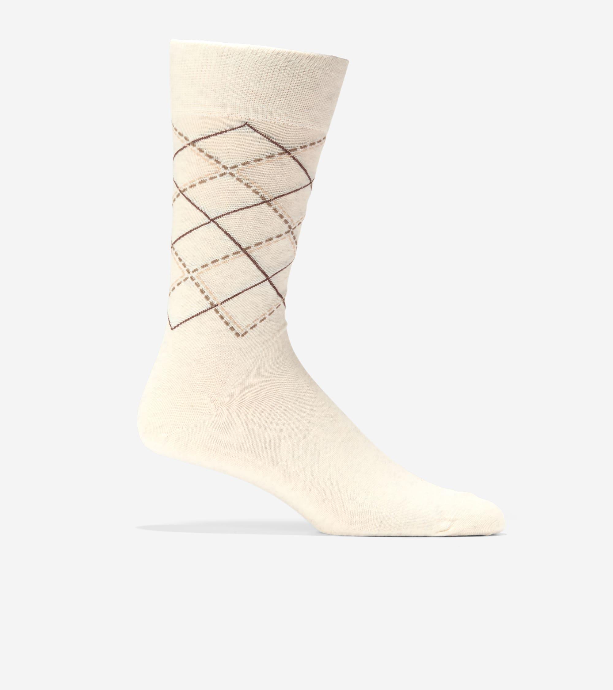Men's Argyle Dress Crew Socks in Medium Gray | Cole Haan Product Image