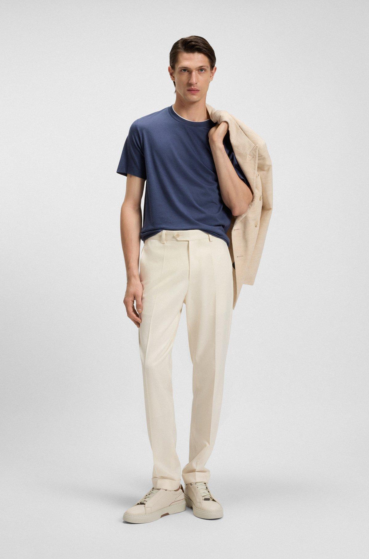 Regular-fit T-shirt in mercerized cotton Product Image