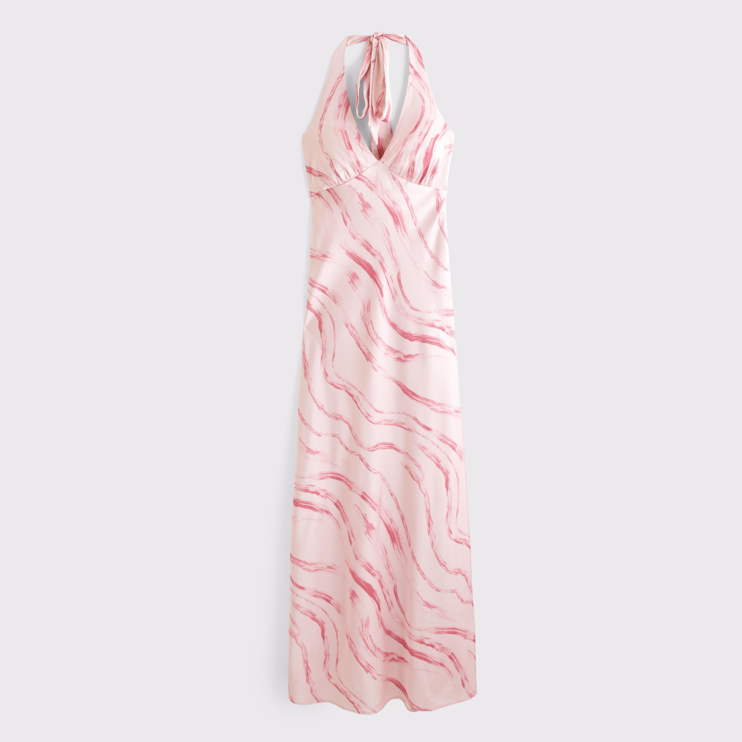 The A&F Julia Slip Halter Maxi Dress Product Image