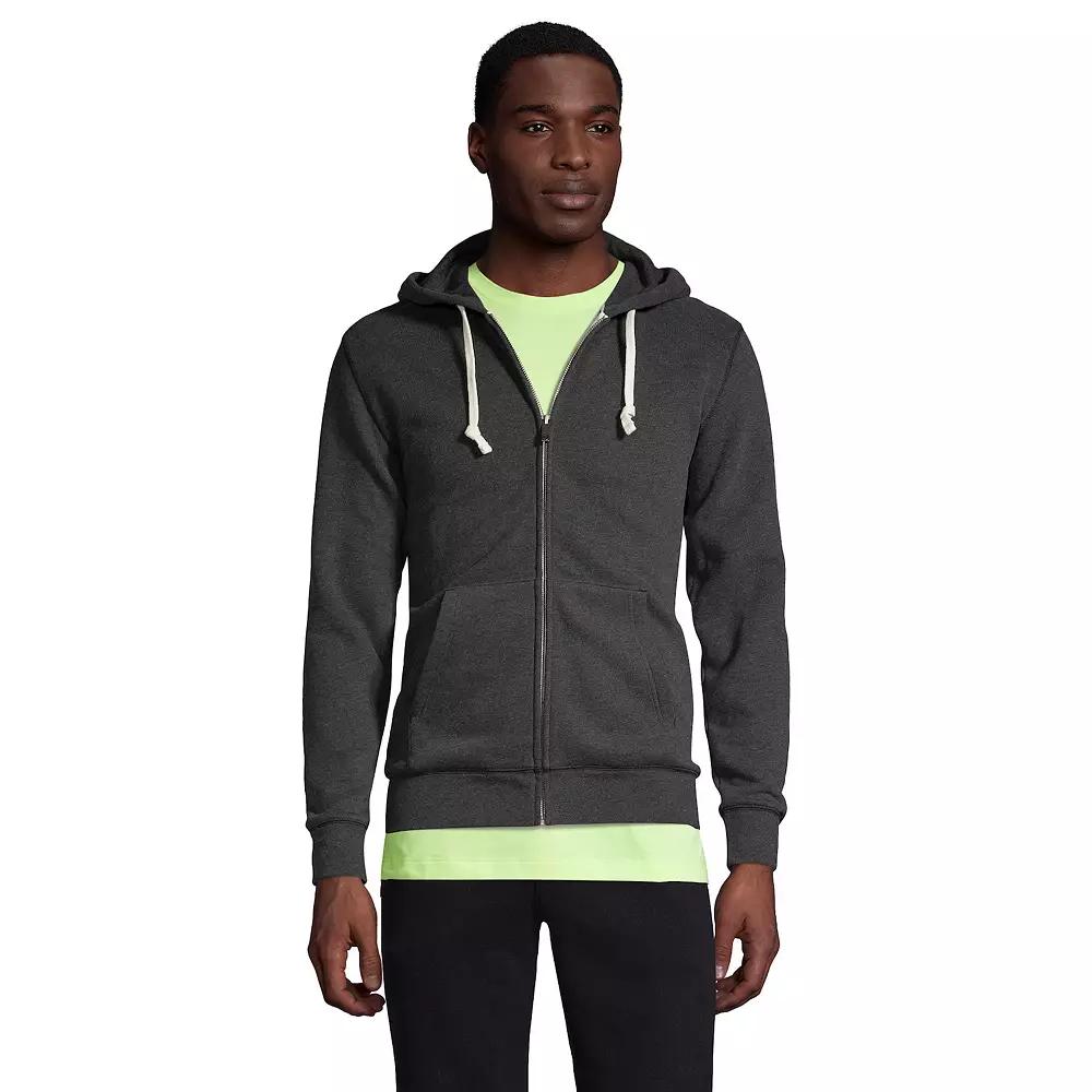 Big & Tall Lands' End Serious Sweats Full-Zip Hoodie, Men's, Size: 3XB, Dk Grey Heather Product Image