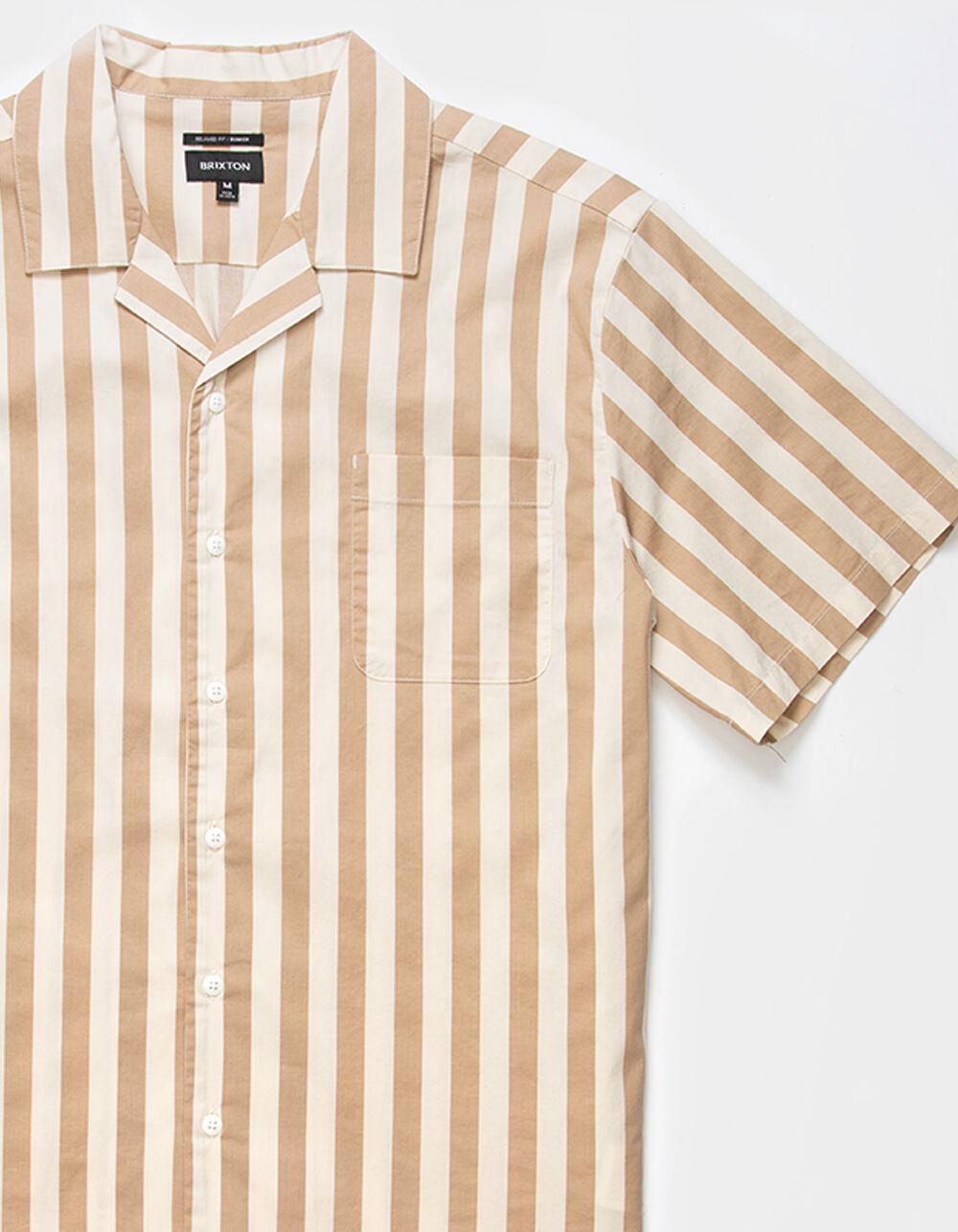 BRIXTON Mayfair Stripe Mens Button Up Shirt - WHITE COMBO Product Image