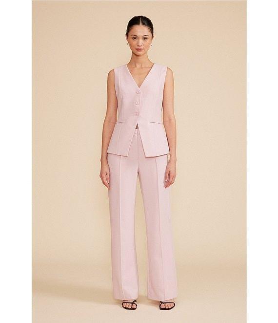 Lucy Paris Tara Wide-Leg Pintuck Detail Coordinating Pants Product Image