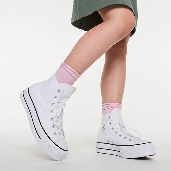 Converse Womens Converse All Star Platform Hi - Womens Shoes Black/White Product Image