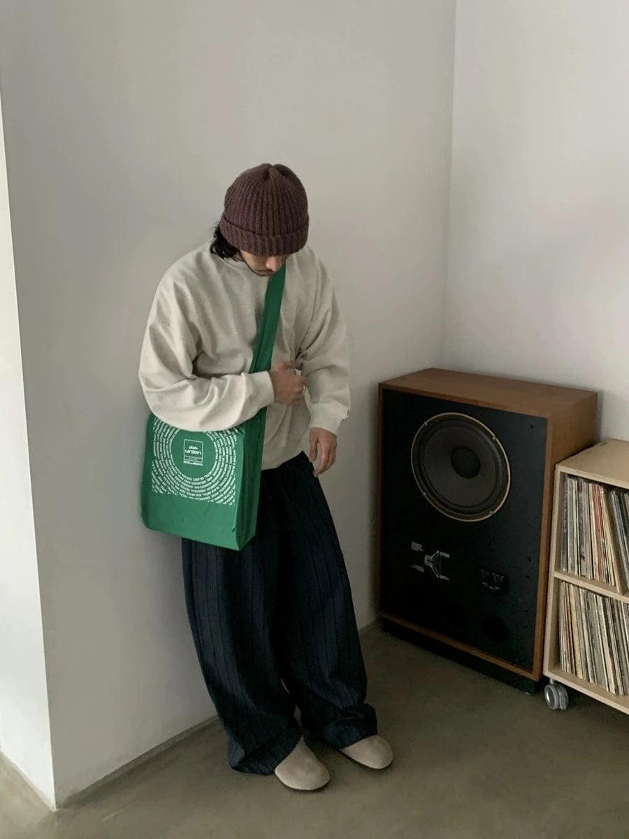 RT No. 18741 VERTICAL STRIPE STRAIGHT PANTS Product Image