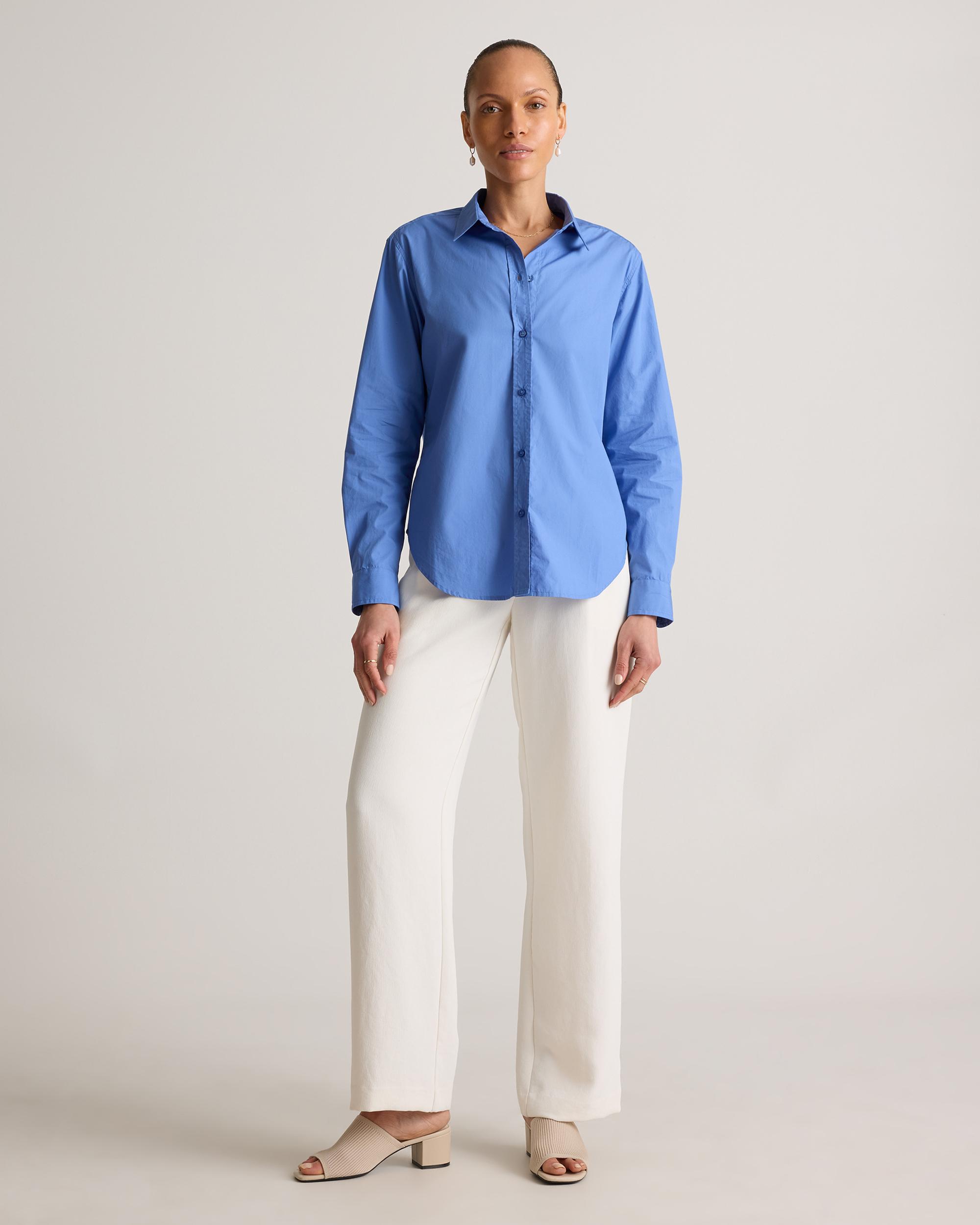 Quince | Women's Poplin Long Sleeve Shirt Organic Cotton Product Image