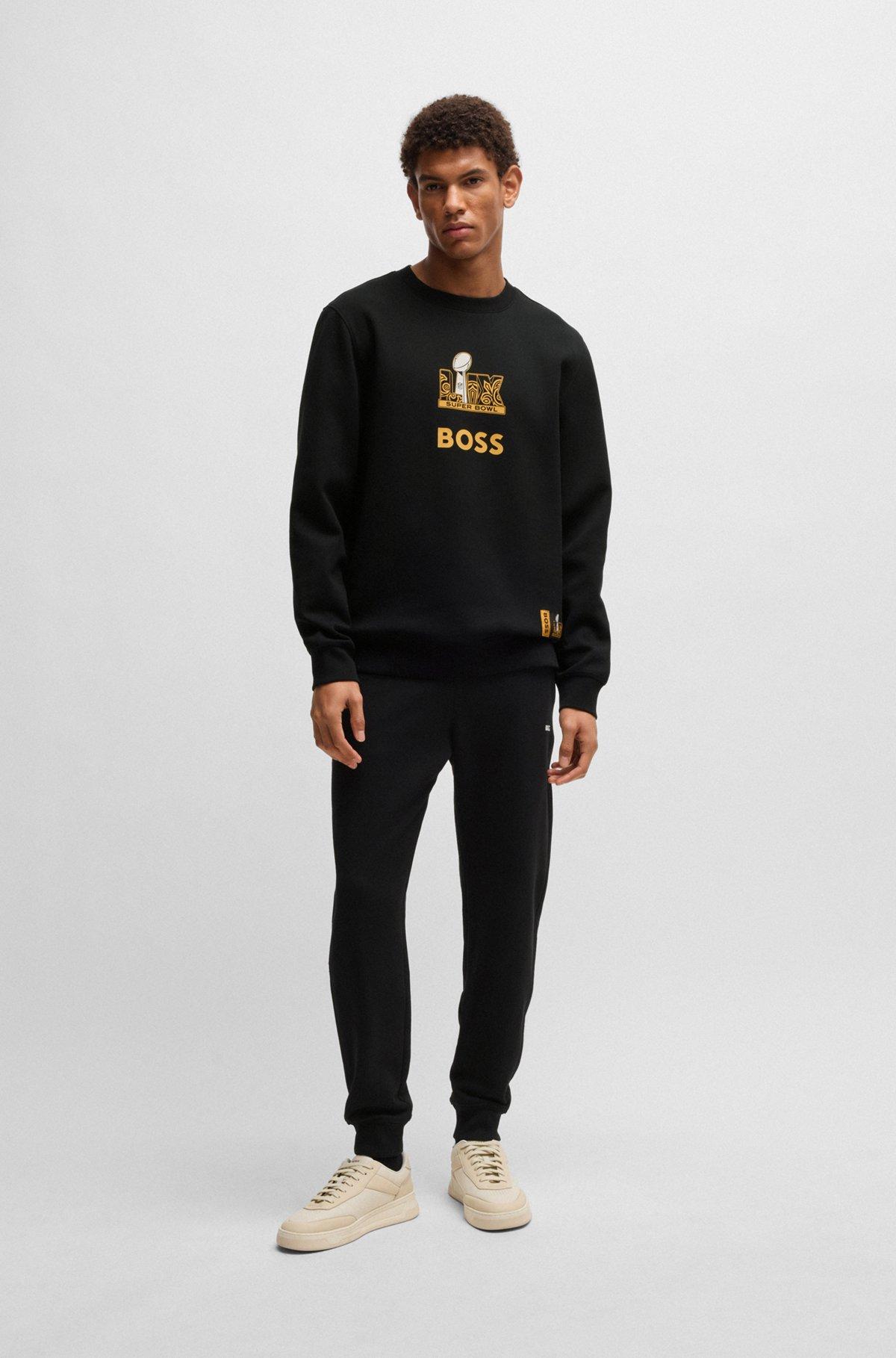 BOSS x NFL stretch sweatshirt with gold-tone artwork Product Image
