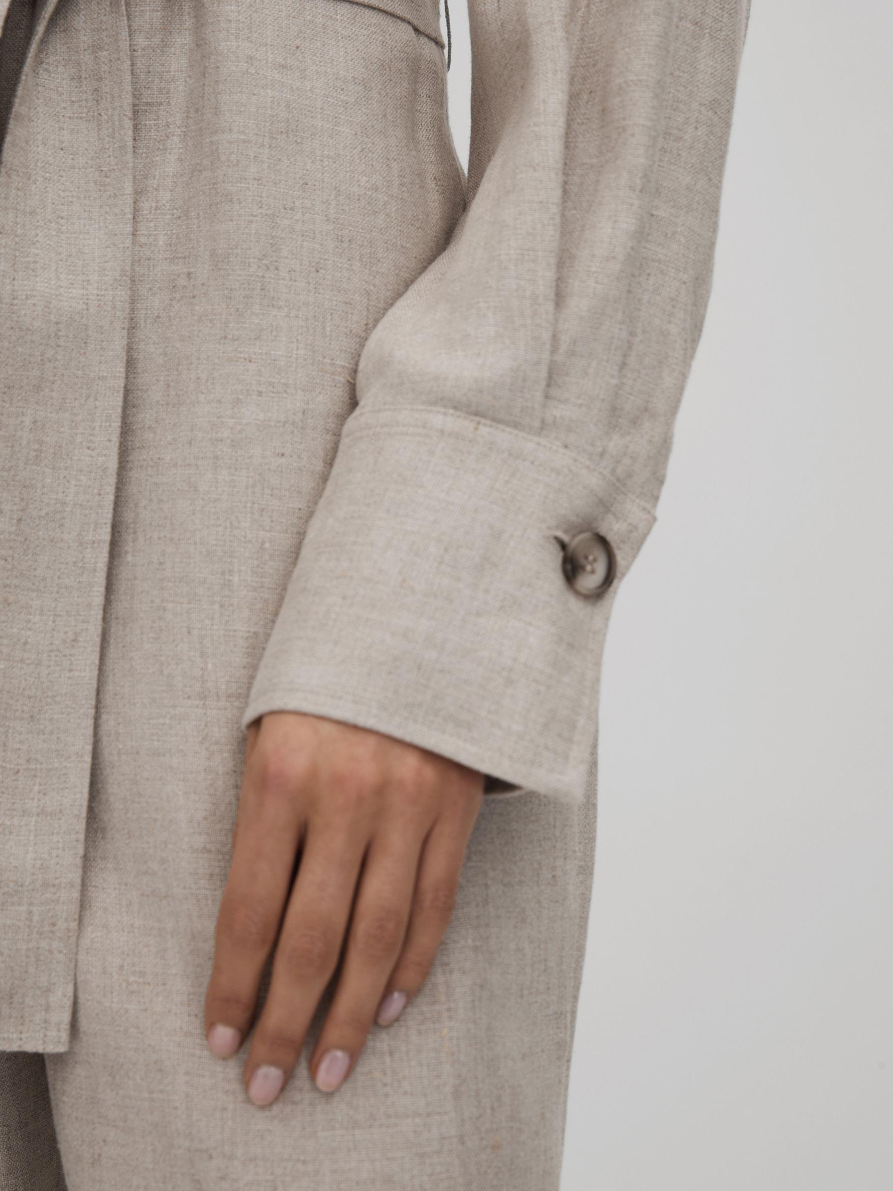 Linen Wide Leg Jumpsuit in Neutral Product Image