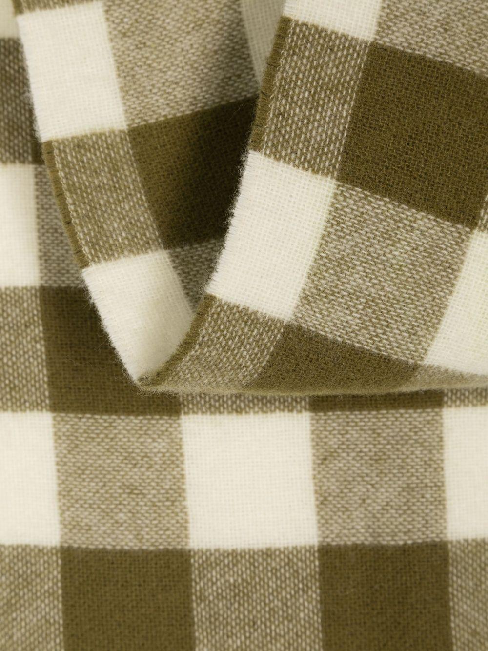 jacquard-logo checked scarf  Product Image
