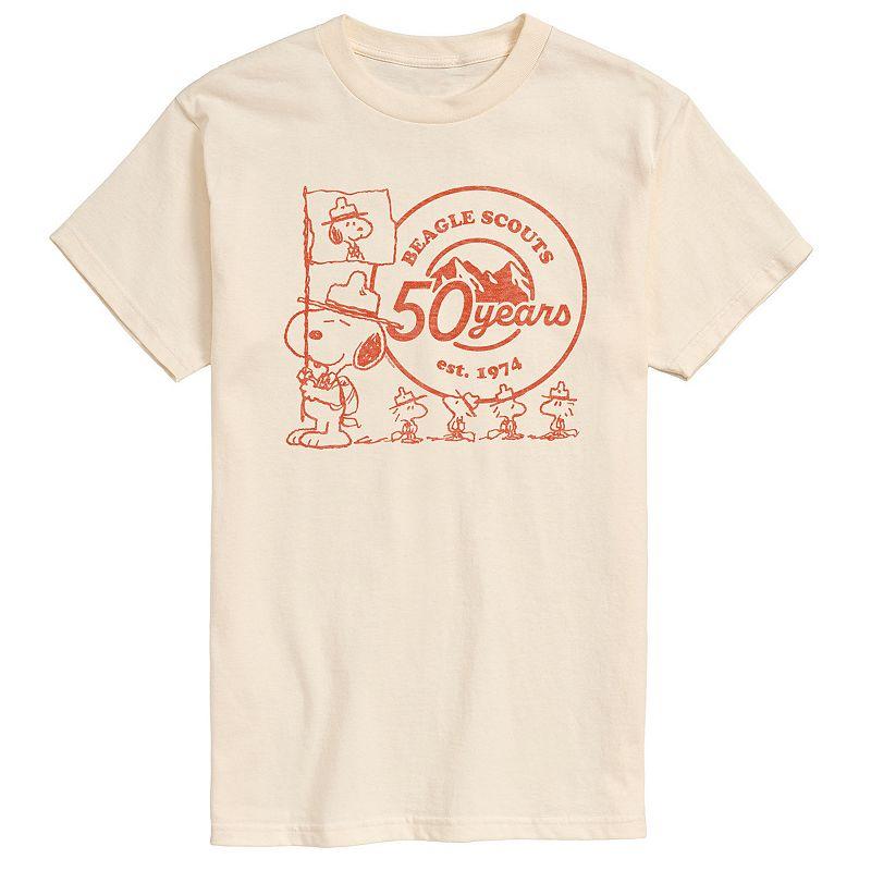 Big & Tall Peanuts Beagle Scouts 50 Years Flag Graphic Tee, Men's,  Product Image