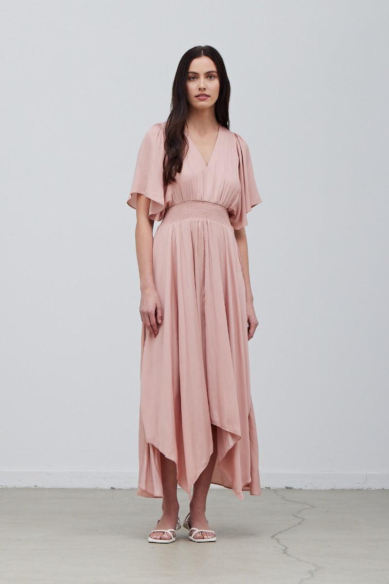 Pippa Satin Maxi Dress | Pink FINAL SALE Product Image
