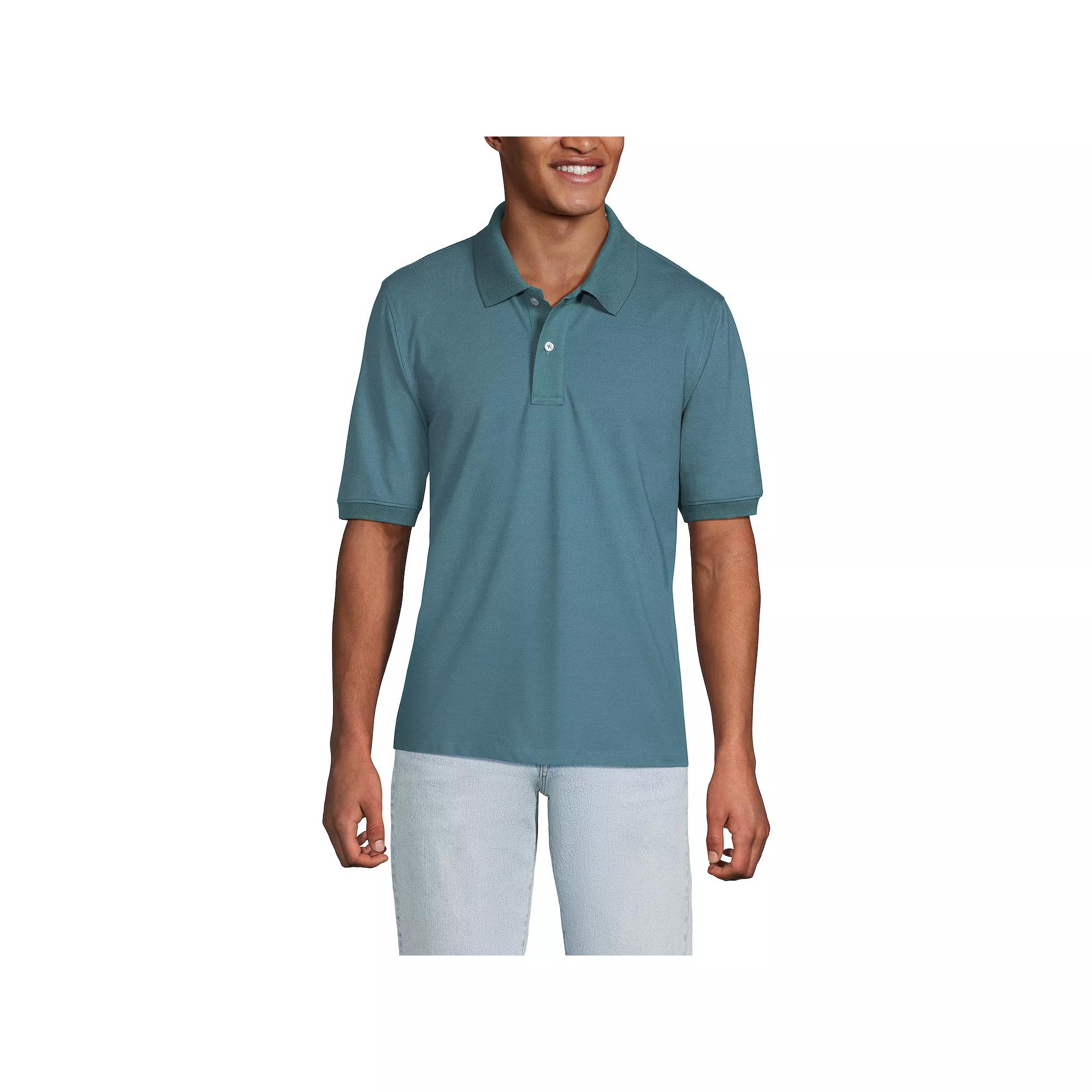 Men's Lands' End Comfort-First Mesh Polo Shirt, Size: Large, Rain Blue Blue Product Image