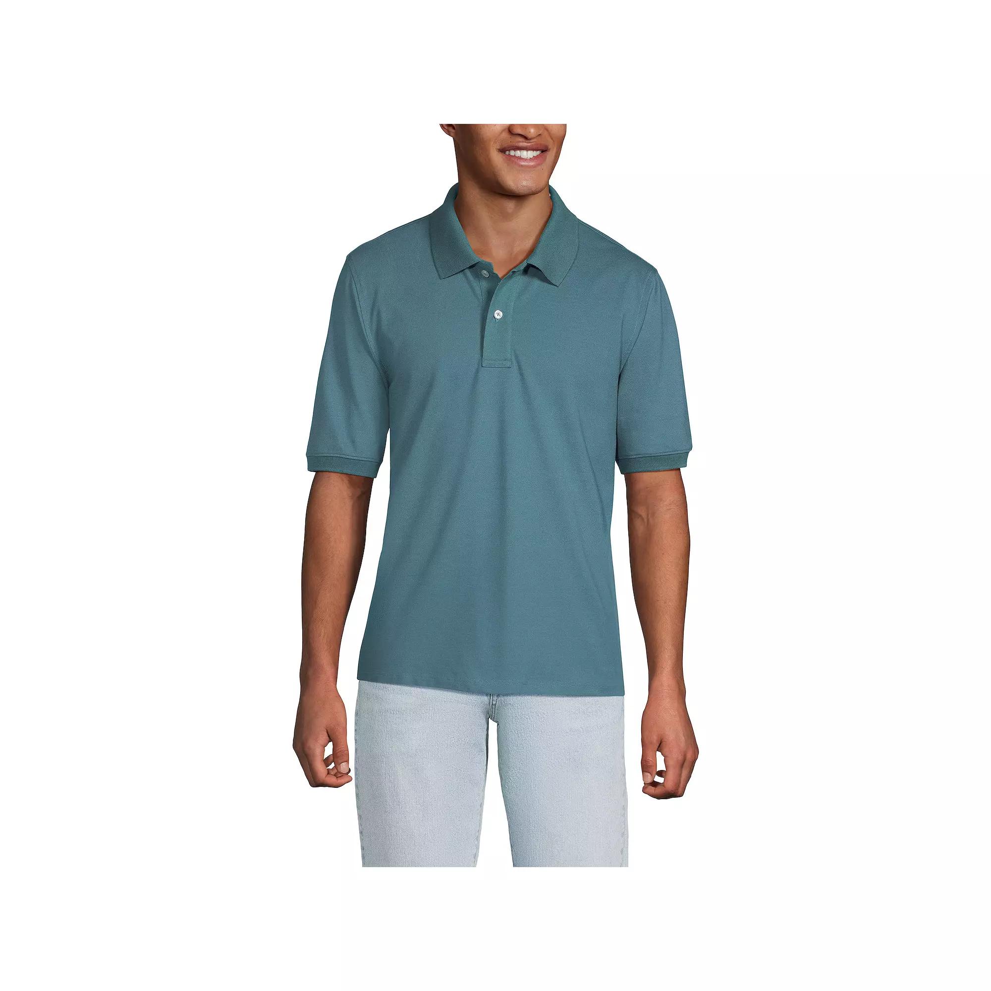 Men's Lands' End Comfort-First Mesh Polo Shirt, Size: Large, Rain Blue Blue Product Image