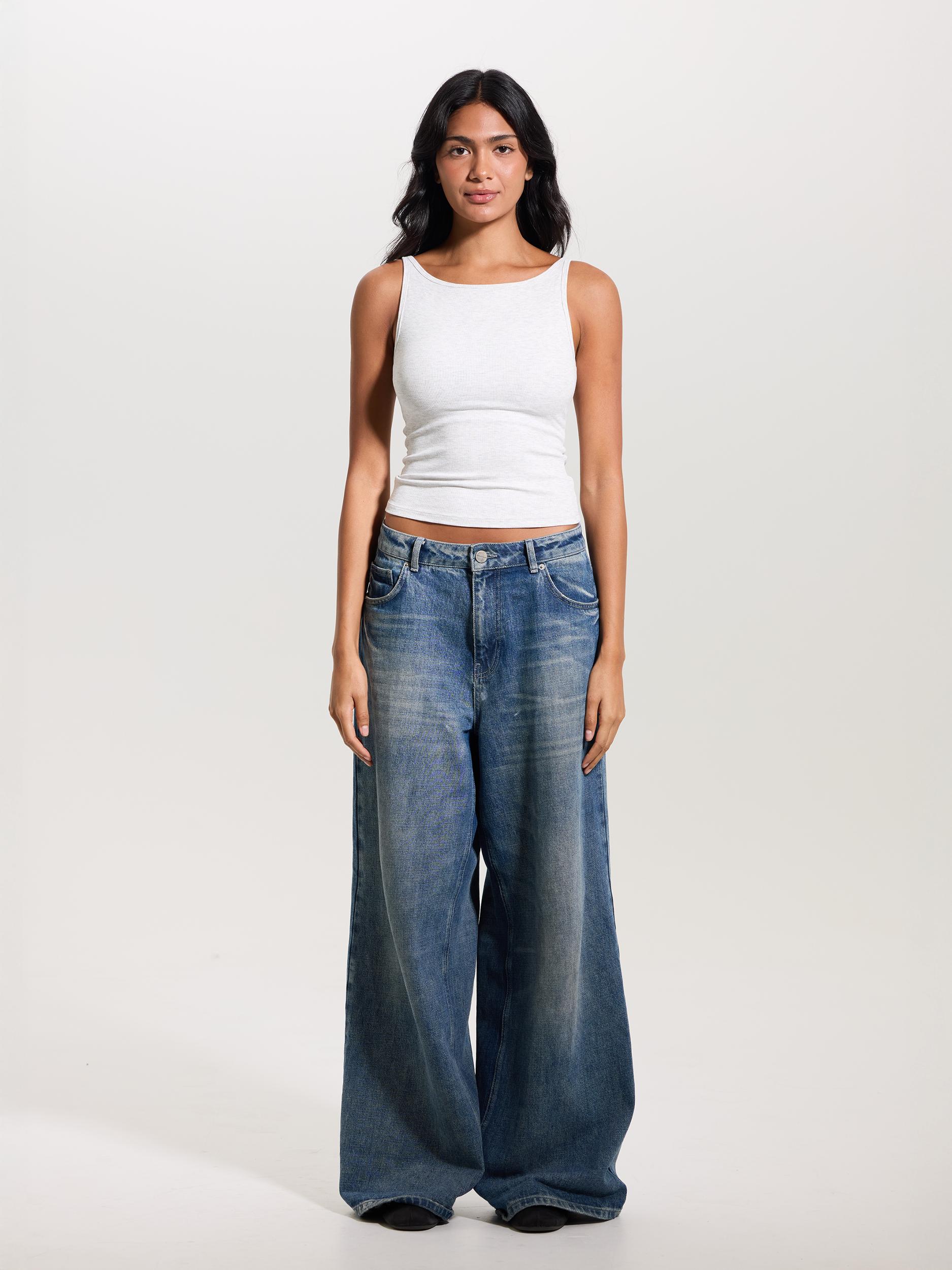 Ribbed Dainty Boat Neck Brami Product Image