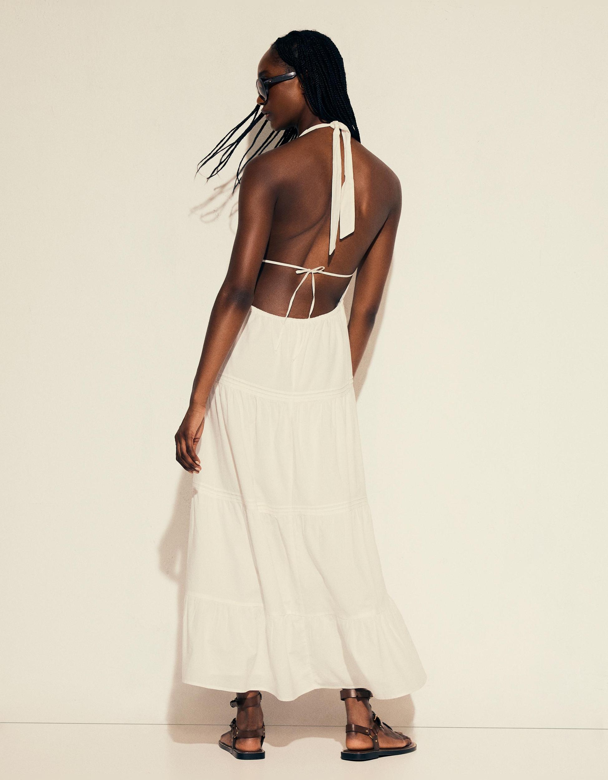 Halterneck midi dress Product Image