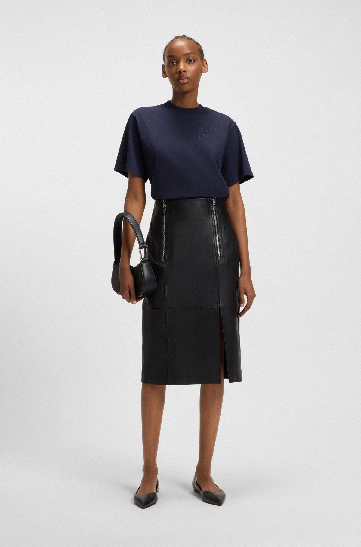 Theory Bron Cotton Polo in Baby Blue Product Image